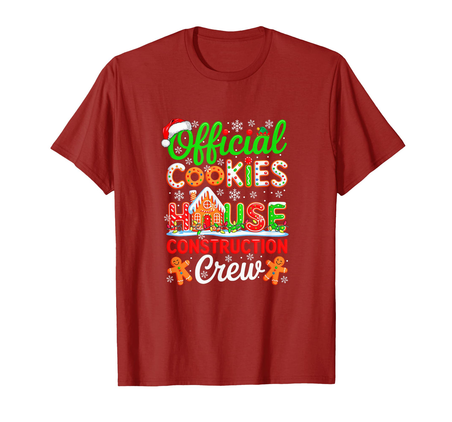 Official Cookies House Construction Crew Xmas Baker Baking T-Shirt