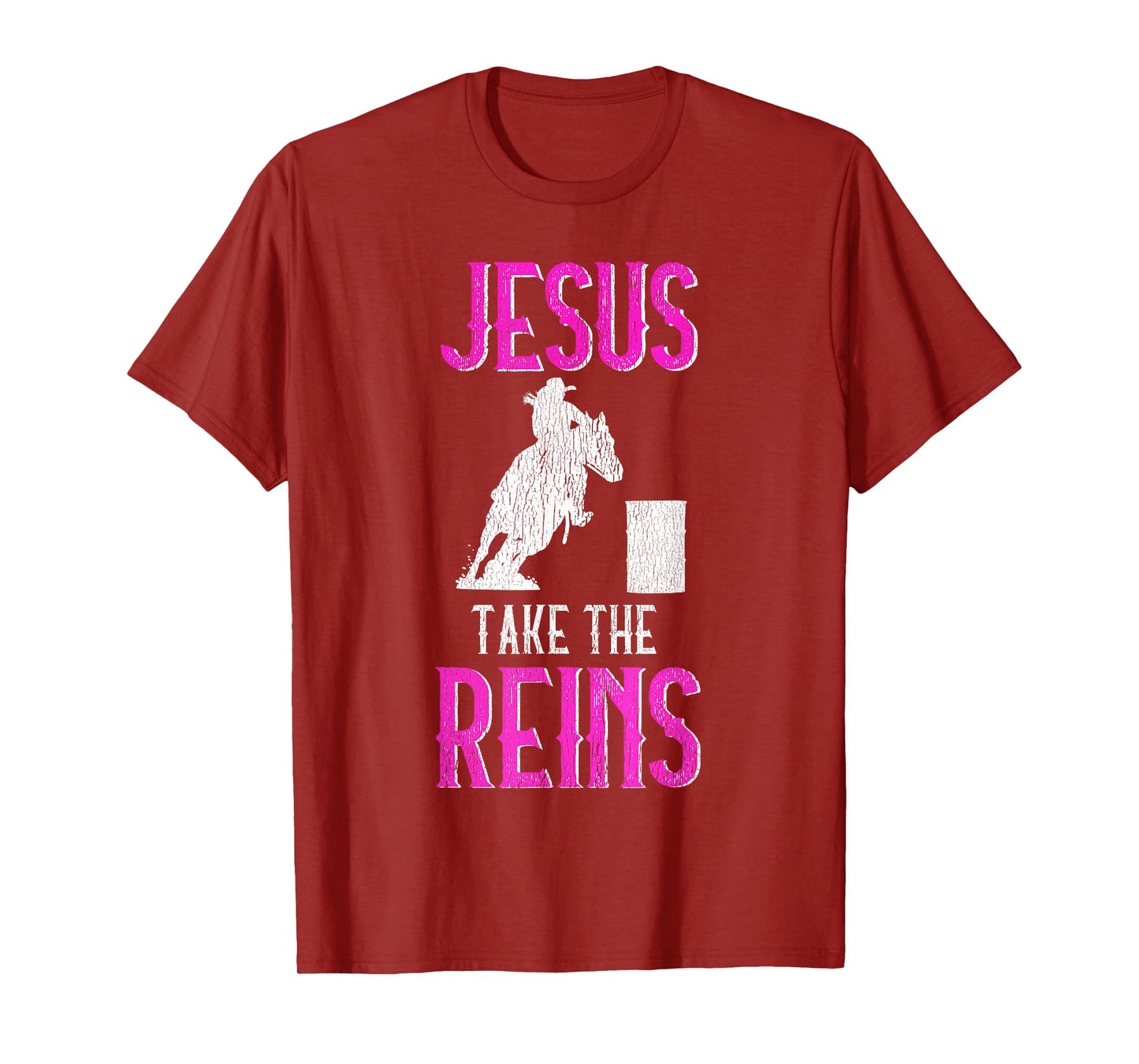 Jesus Take The Reins Cowgirl Mama Barrel Racing Mom T-Shirt