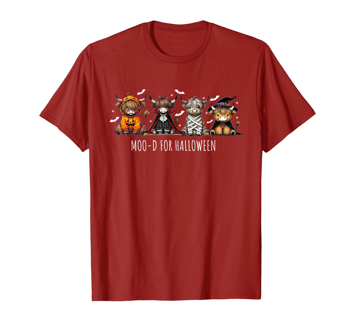 Moo-d for Halloween Funny Halloween Highland Cow Costume T-Shirt