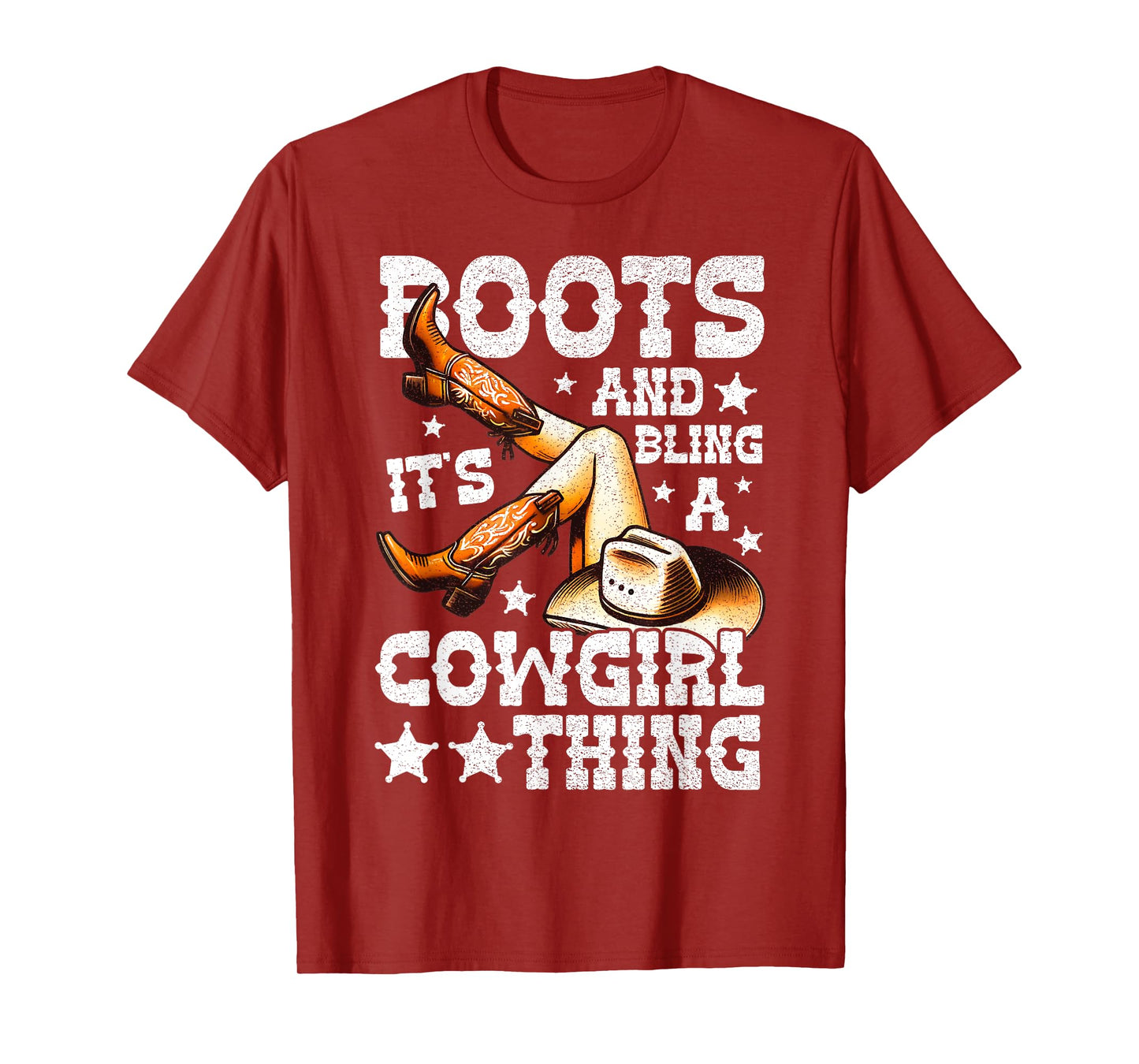 Boots and Bling its a Cowgirl Thing Cute Love Country Life T-Shirt