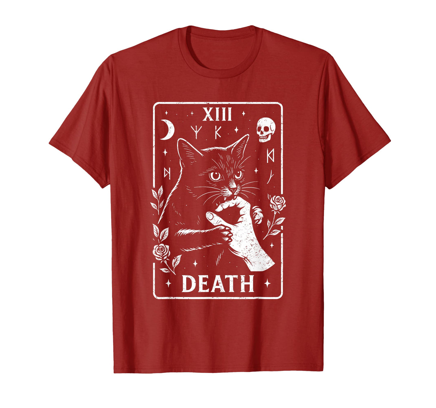 Death Cat Tarot XIII Occult Gothic Aesthetic T-Shirt