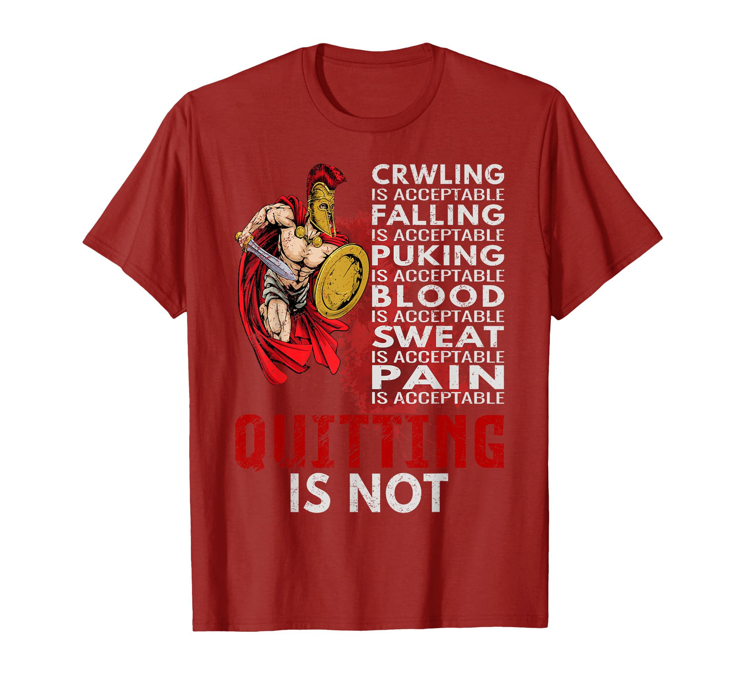 Spartans never quit Ancient Greece Warriors Sparta T-Shirt