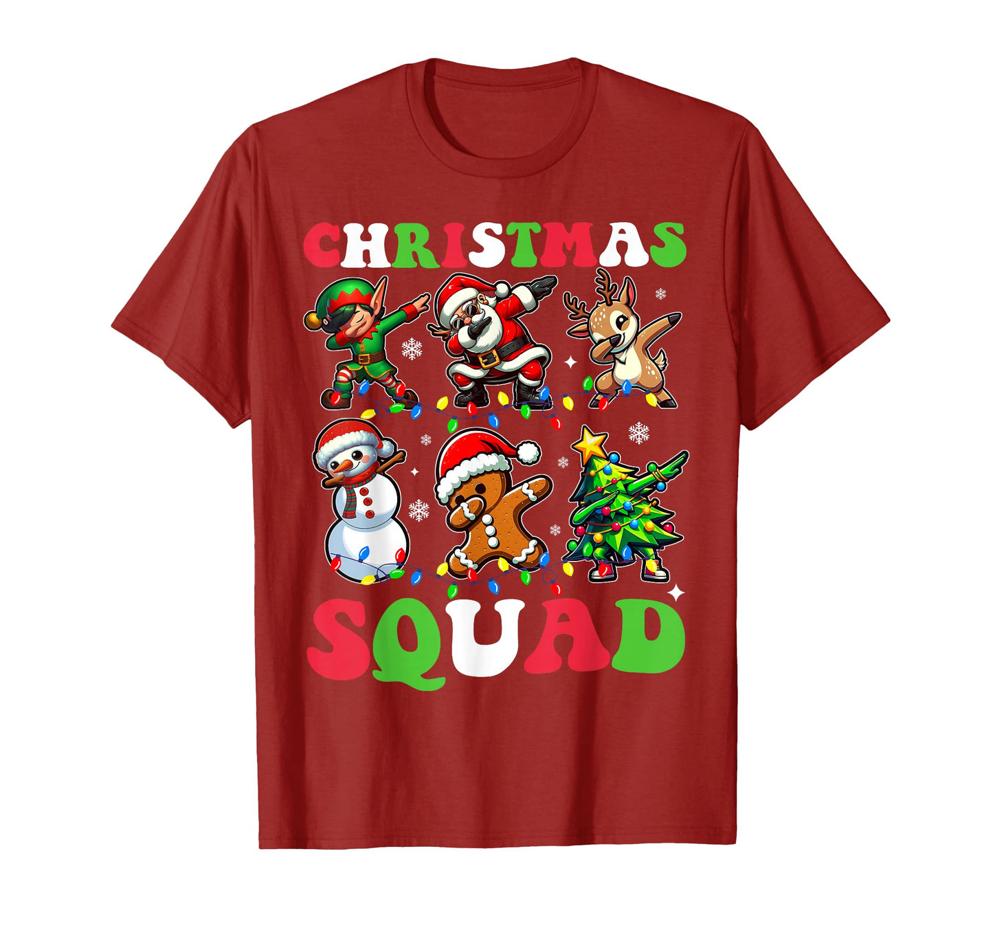 Christmas Squad Funny Matching Family Outfit Holiday Crew T-Shirt