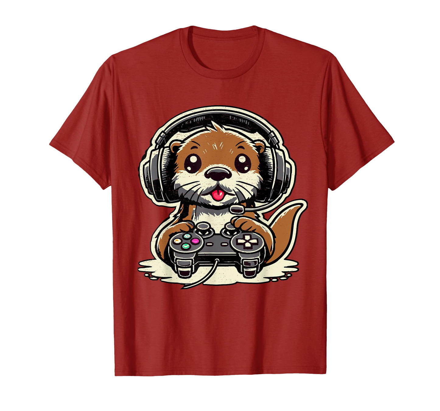 Funny Gaming Otter Gamer Sea Otter Lover Animal Video Game T-Shirt