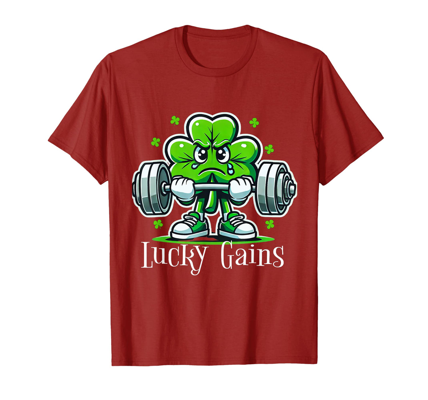 Fitness Gym Workout Lifting Shamrock St Patricks Day T-Shirt