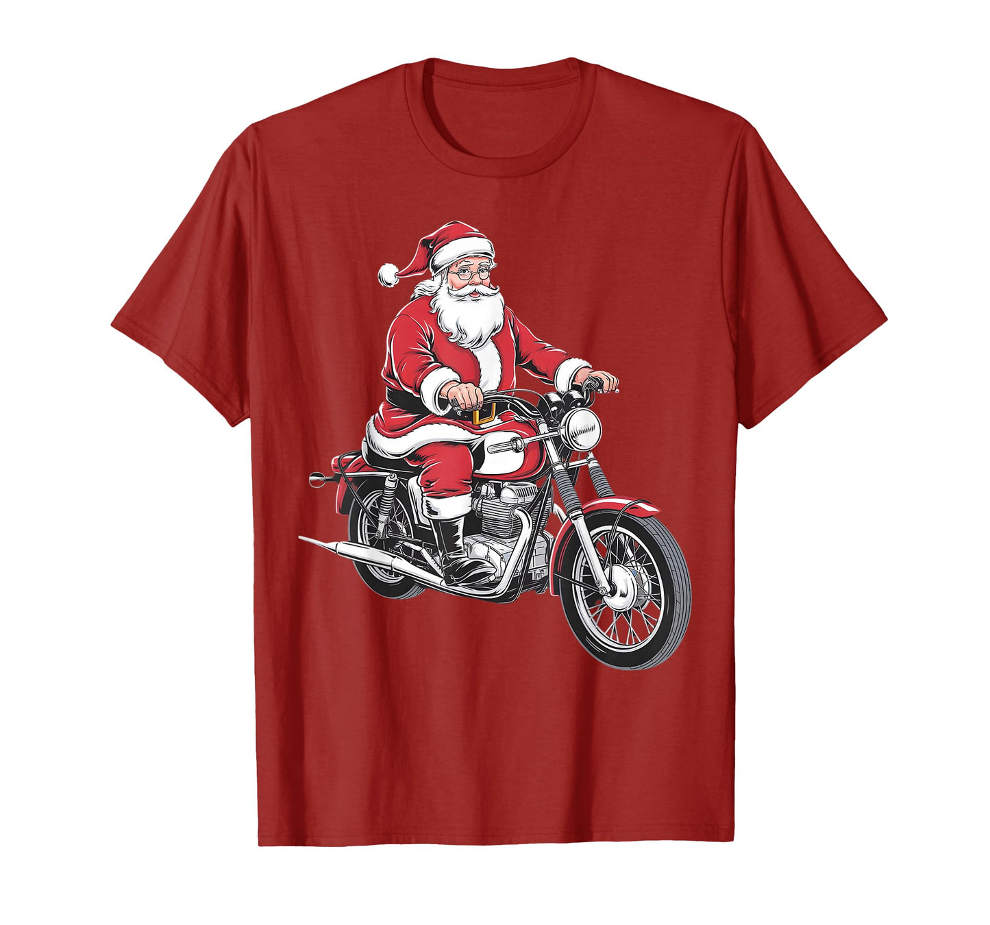 Motorcycle Christmas Biker Santa Riding Bike Racing T-Shirt