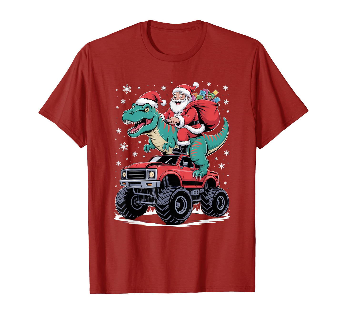 Santa Wild Ride Dino Delivery Adventure T-Shirt