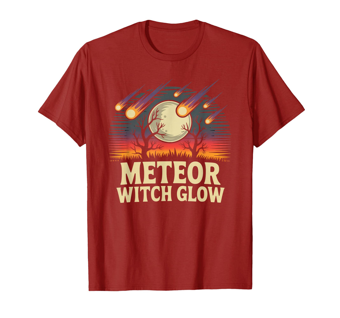 Meteor Witch Glow Halloween T-Shirt Vintage Design for Witch T-Shirt