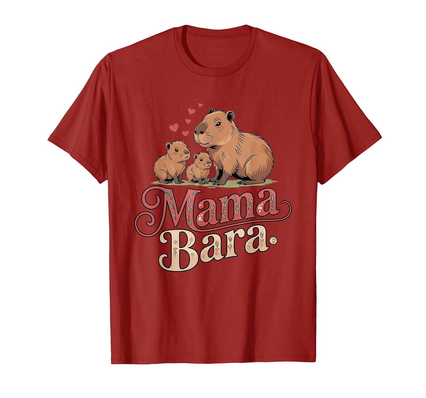 Funny Capybara Mama Gift 2025 Family Matching T-Shirt