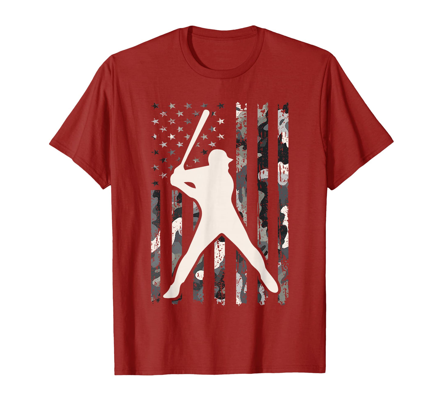 Baseball USA Flag Camo vintage Baseball Flag for men women T-Shirt