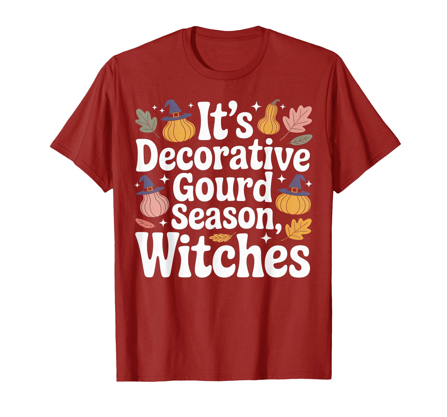 Decorative Gourd Season Witches Retro Autumn T-Shirt