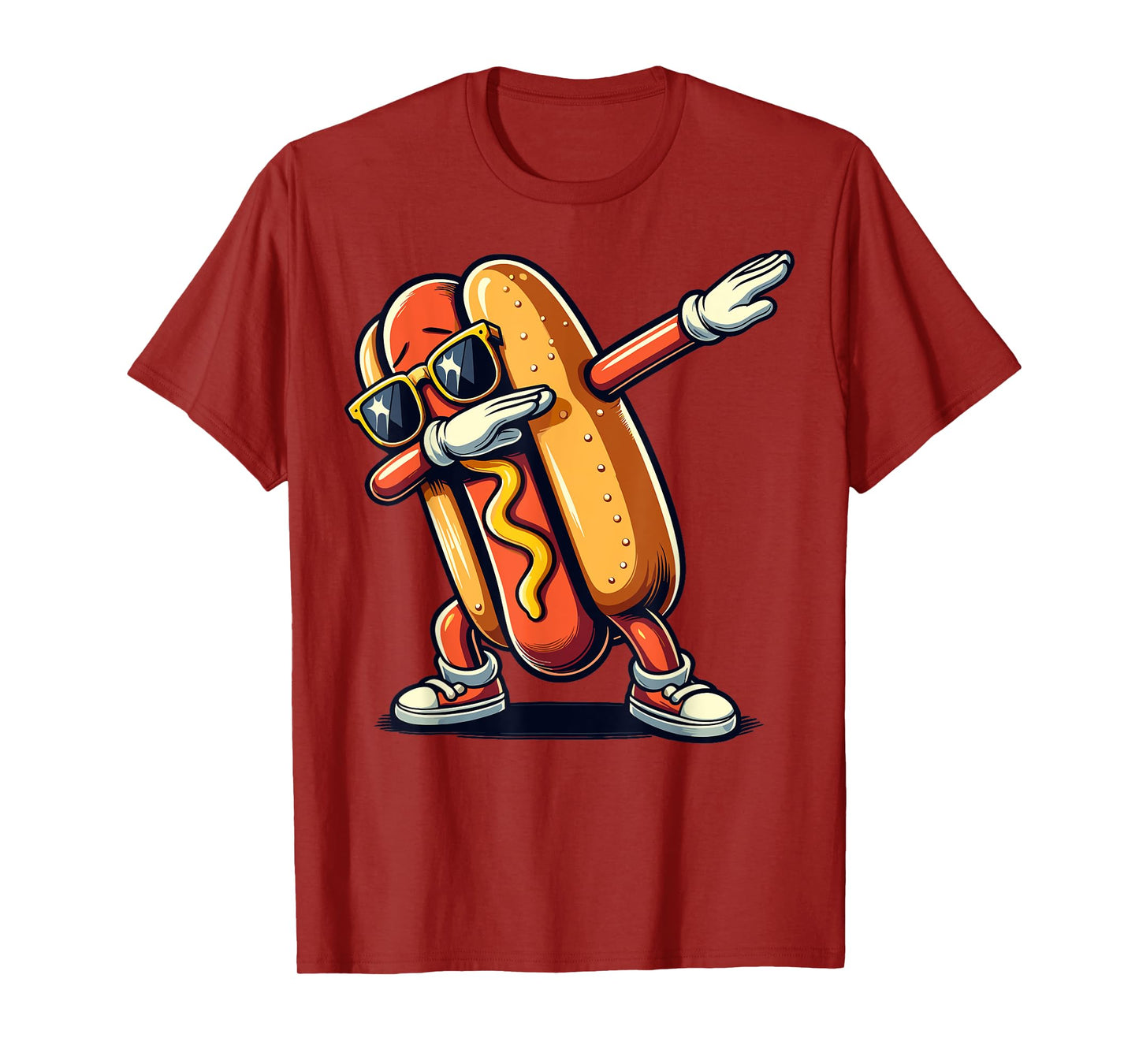 Cool Hot dog Dabbing Funny Fast Food Hotdog Lovers Toddler T-Shirt for Men Women Kids
