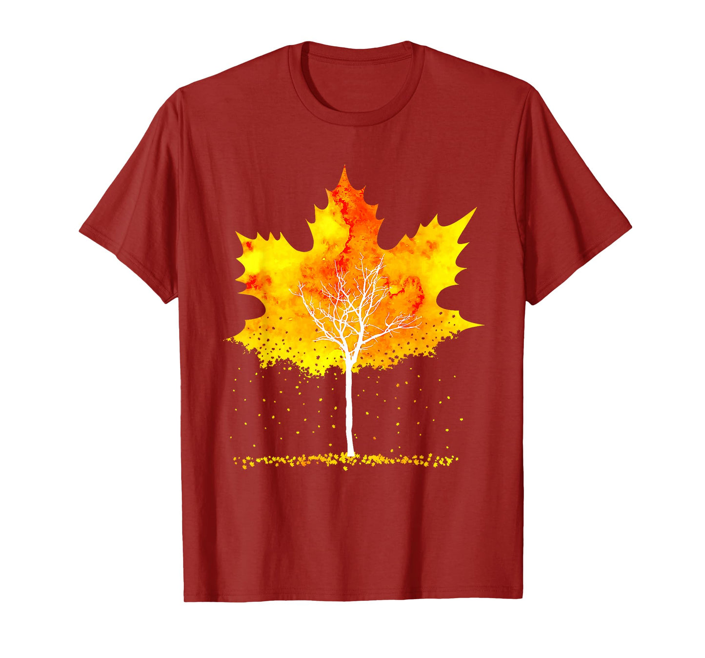 Maple Leaf Autumn Tree Orange Fall Leaves Season Maple Leaf T-Shirt