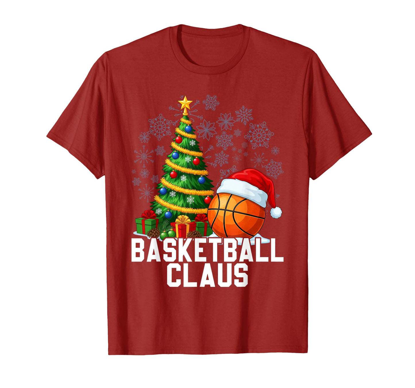 Basketball Santa Claus Christmas Matching Costume T-Shirt