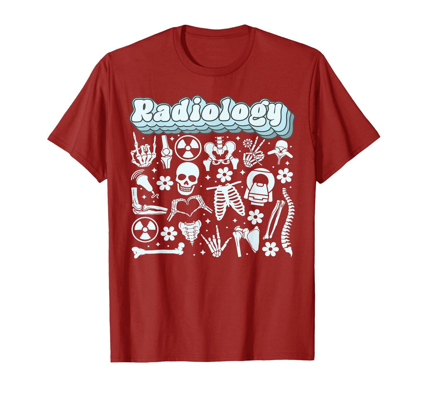 Retro Radiology X-ray Rad Tech Skeleton MRI Tech Graduation T-Shirt