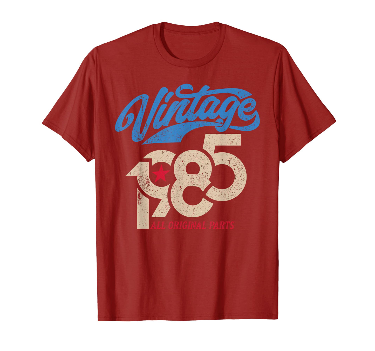 Vintage 1985 Retro 40th Birthday for Men USA Flag Style T-Shirt