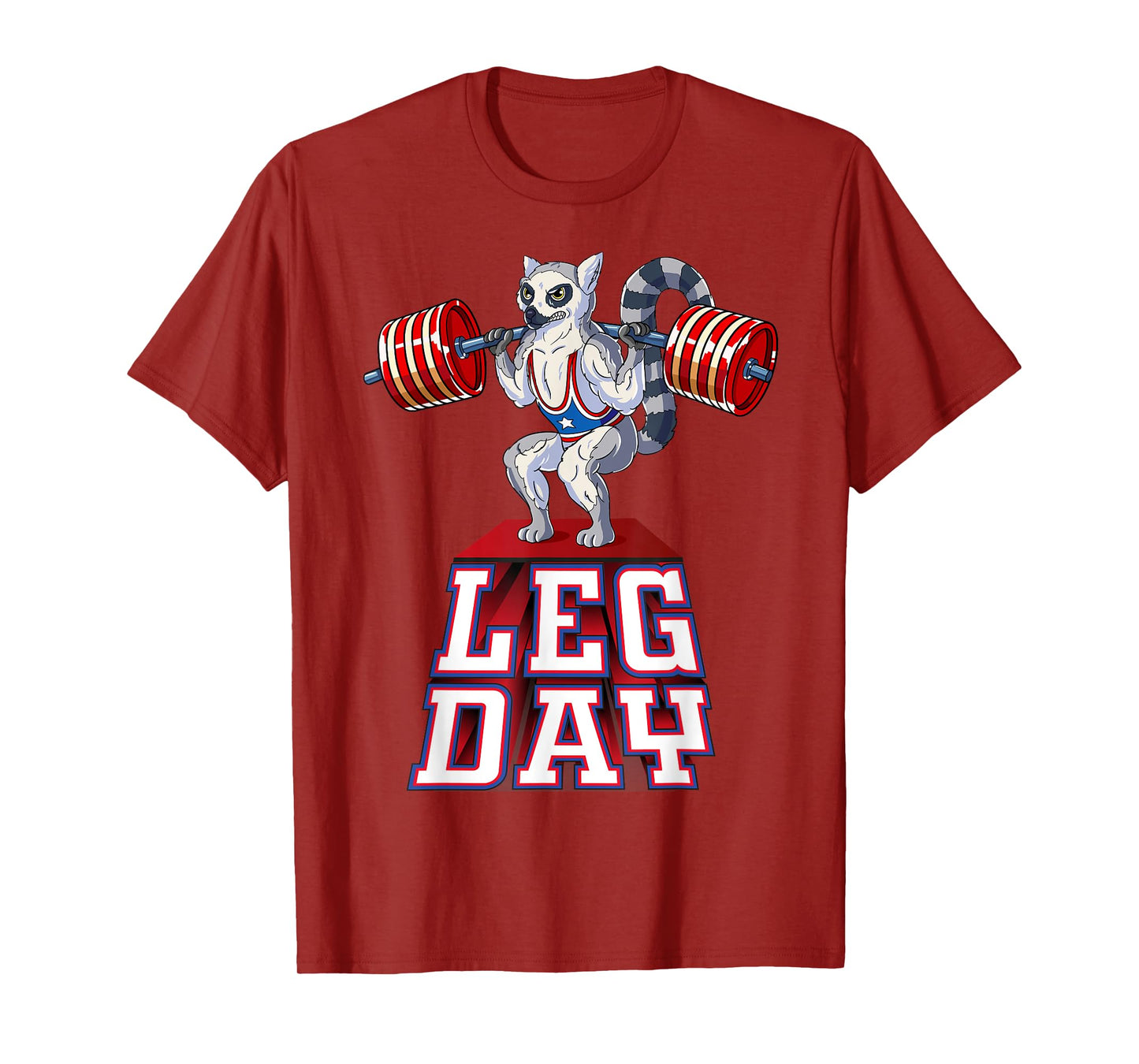 Leg Day lemur Weight Lifting Squat Gym Training T-Shirt