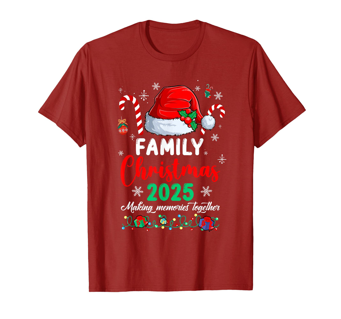 Family Christmas 2025 Matching Squad Santa Funny Xmas T-Shirt
