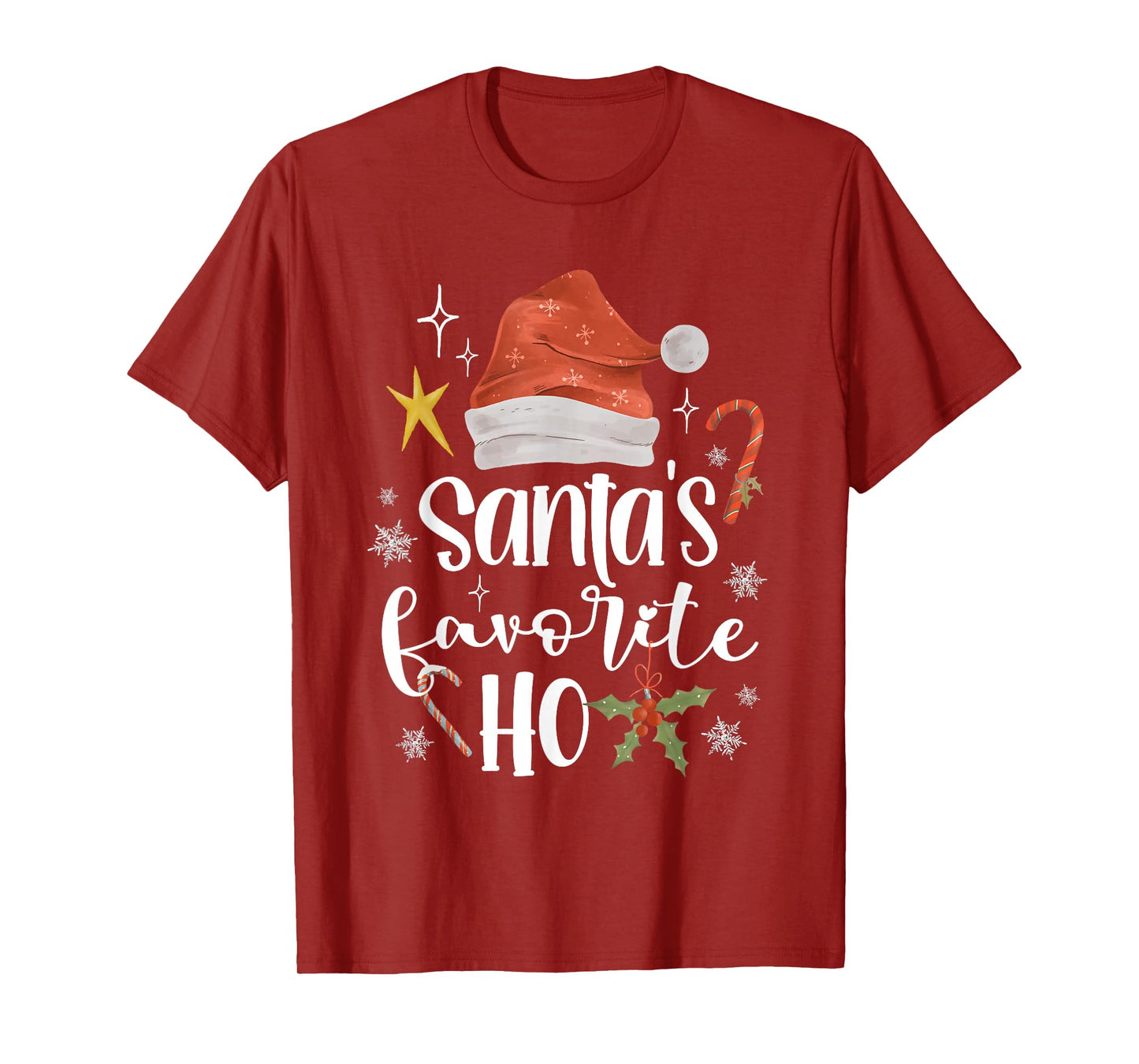 Santas Favorite Ho Christmas Holiday Pajamas Santa Claus T-Shirt