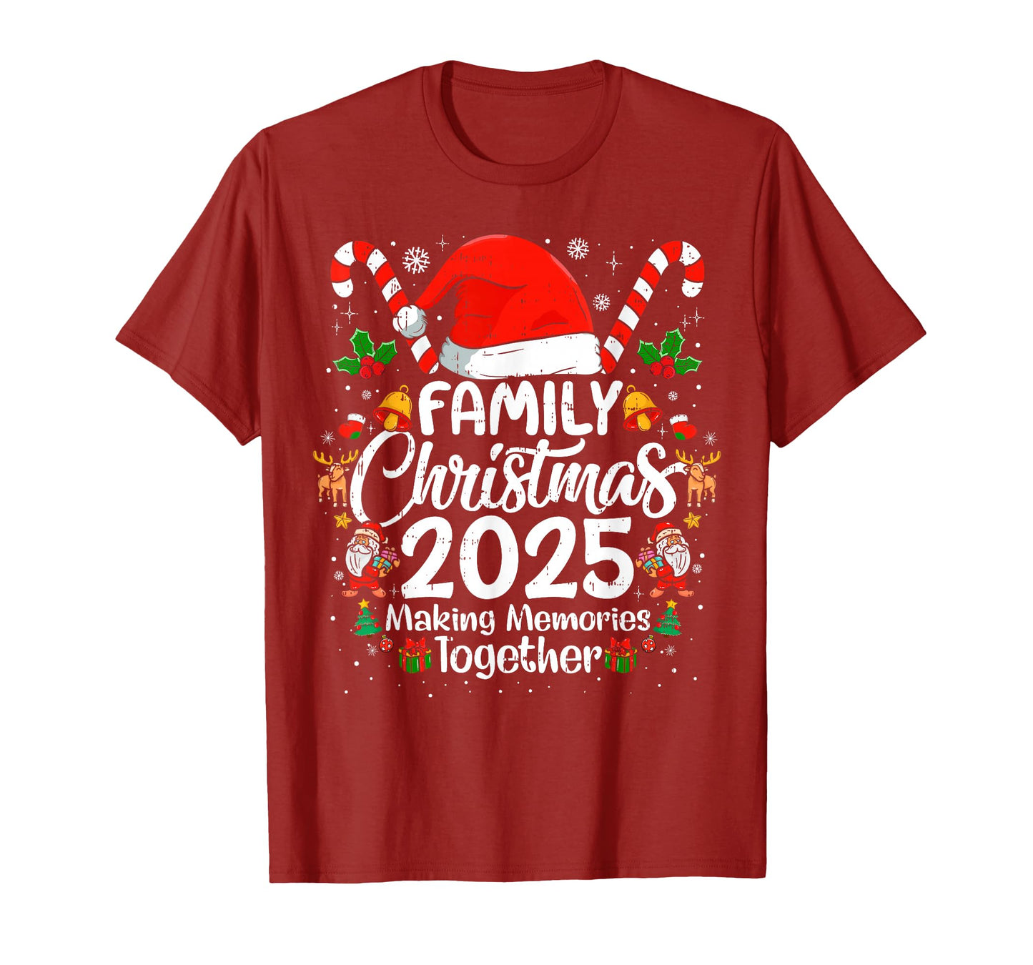 Family Christmas 2025 Matching Outfit Xmas Squad Santa T-Shirt