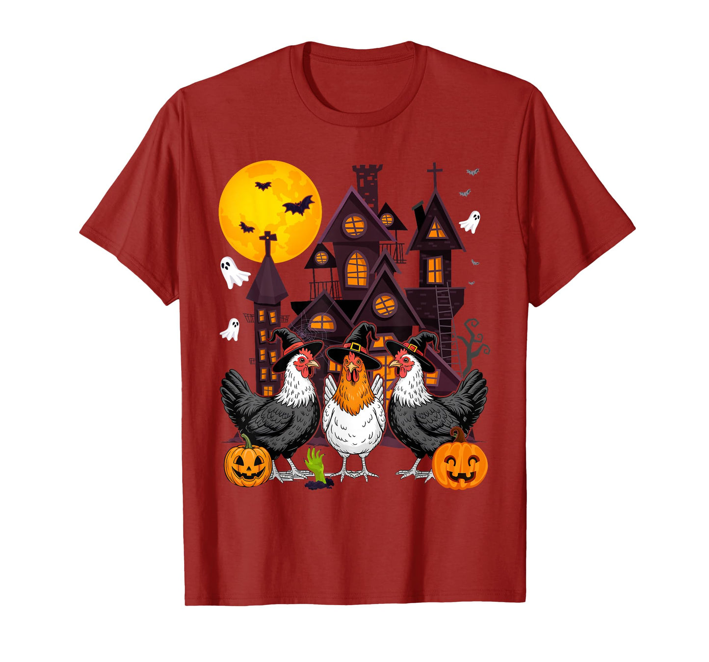 Chicken Witches Funny Halloween Spooky Season Chickens T-Shirt