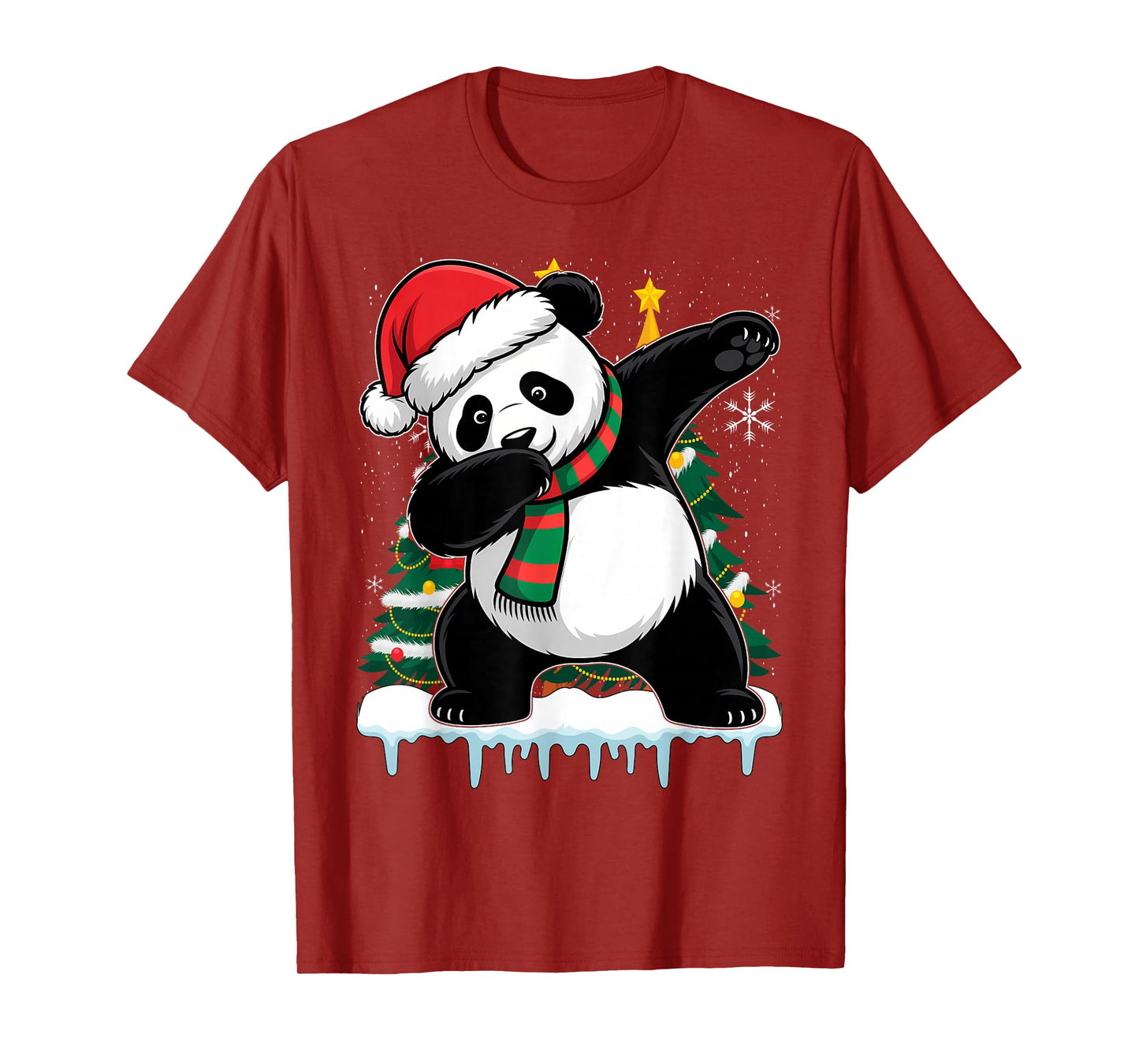 Dabbing Panda Santa Christmas Kids Boys Men Xmas Bear Lover T-Shirt
