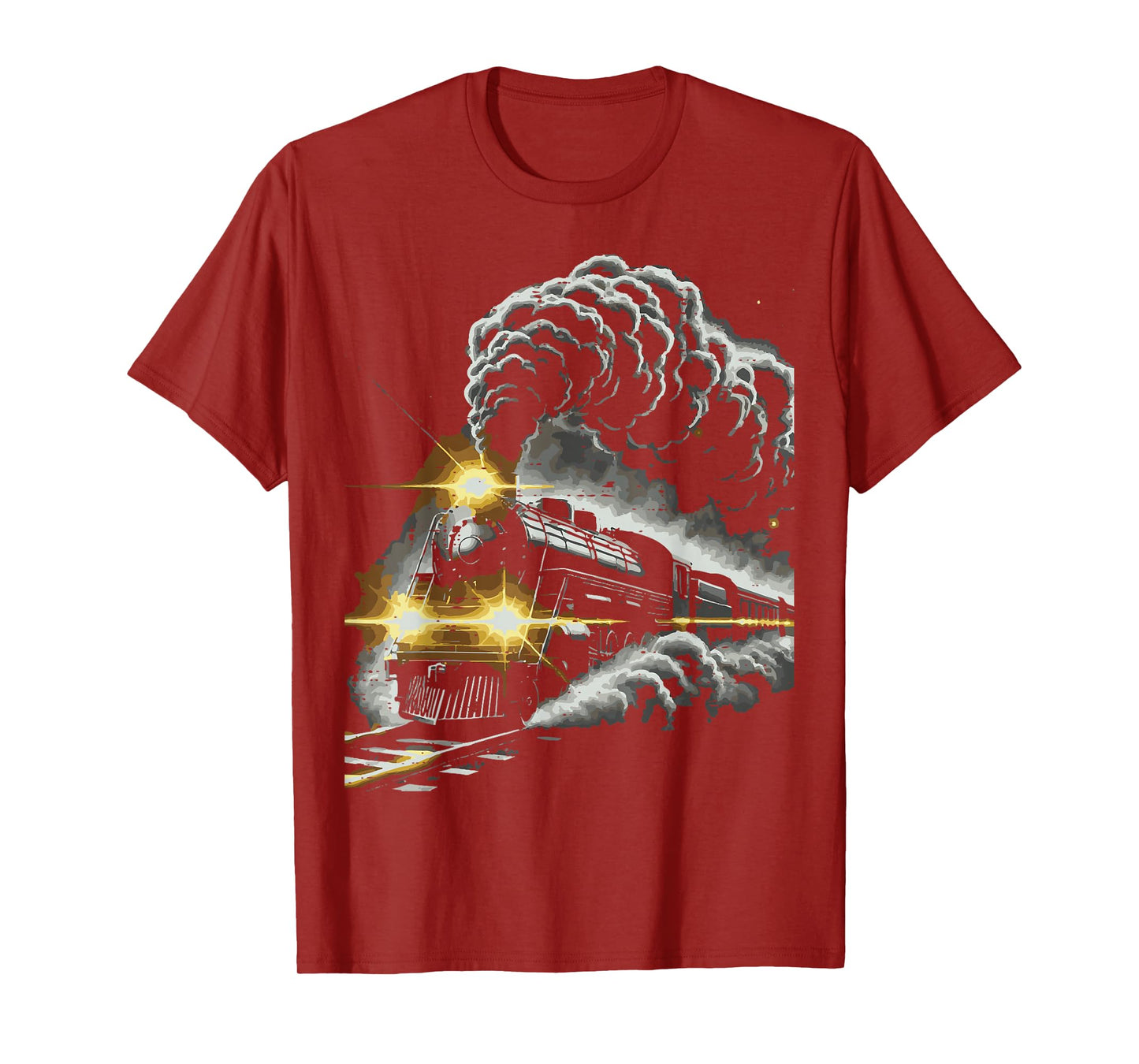 Steam Engine Train Vintage Locomotive Conductor Men Boys Kid T-Shirt