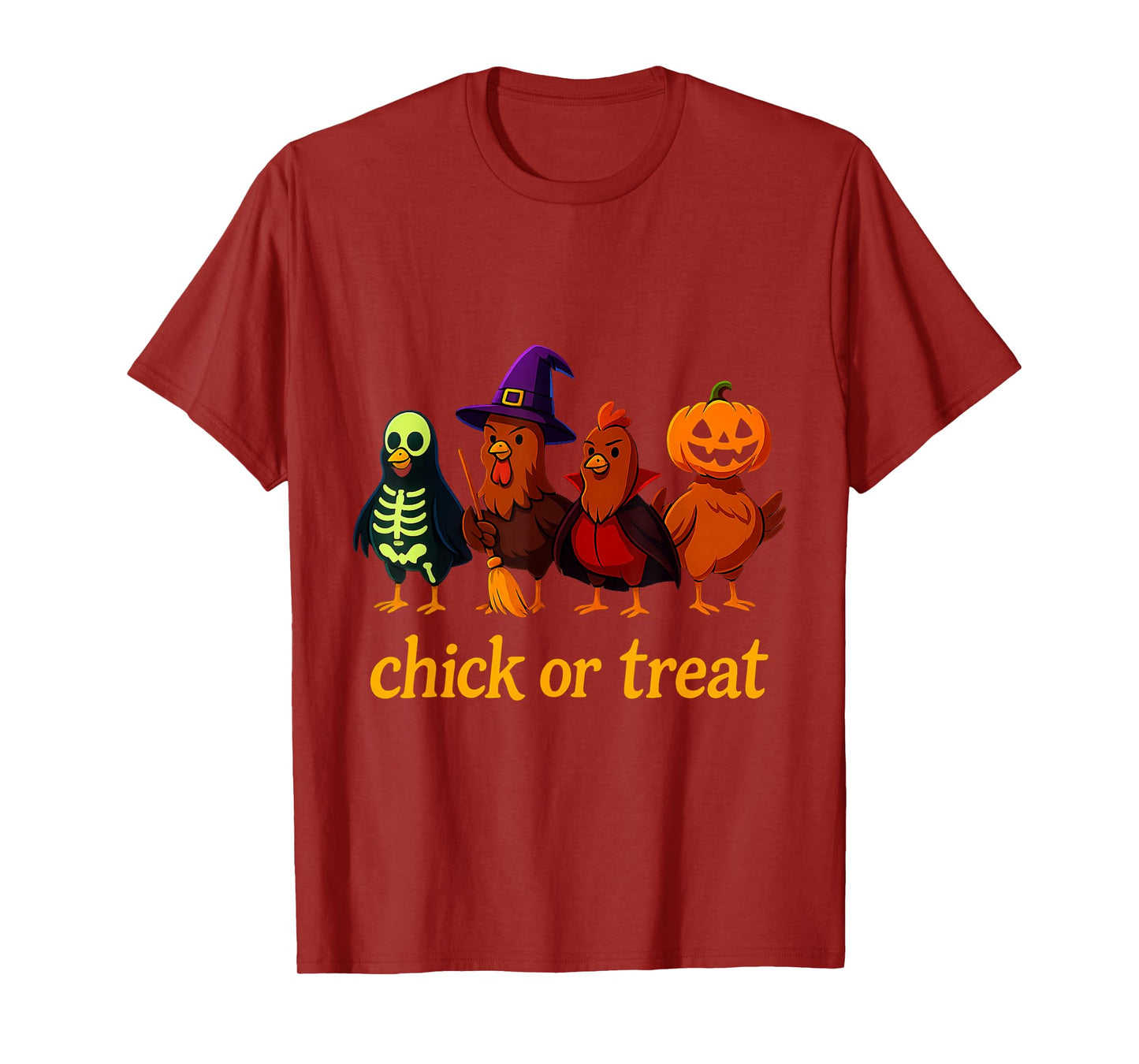Chick Or Treat Halloween Witch Spooky Chicken T-Shirt