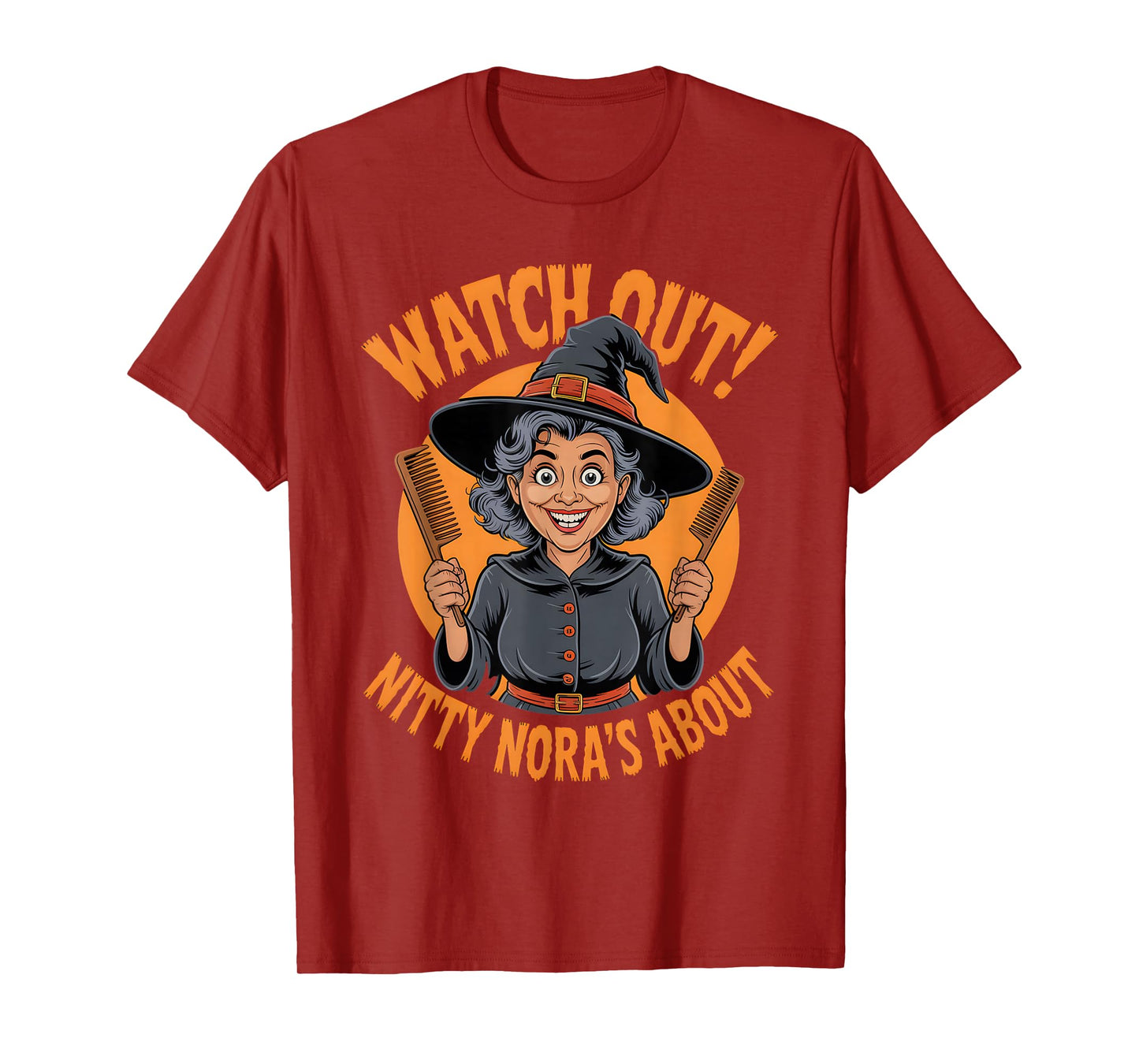 Funny Halloween Witch Nitty Nora Nit Nurse Outfit T-Shirt