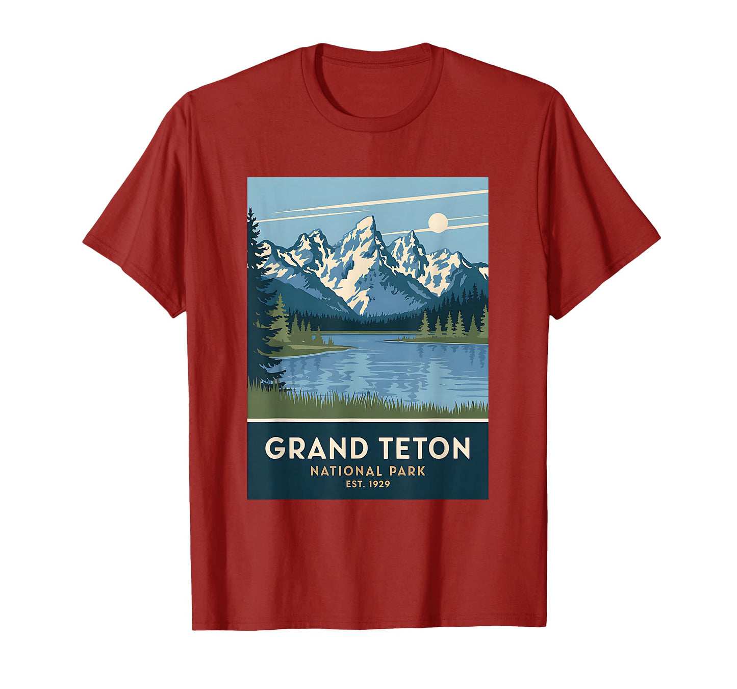 Grand Teton National Park Vintage Camping Hiking Men Women T-Shirt