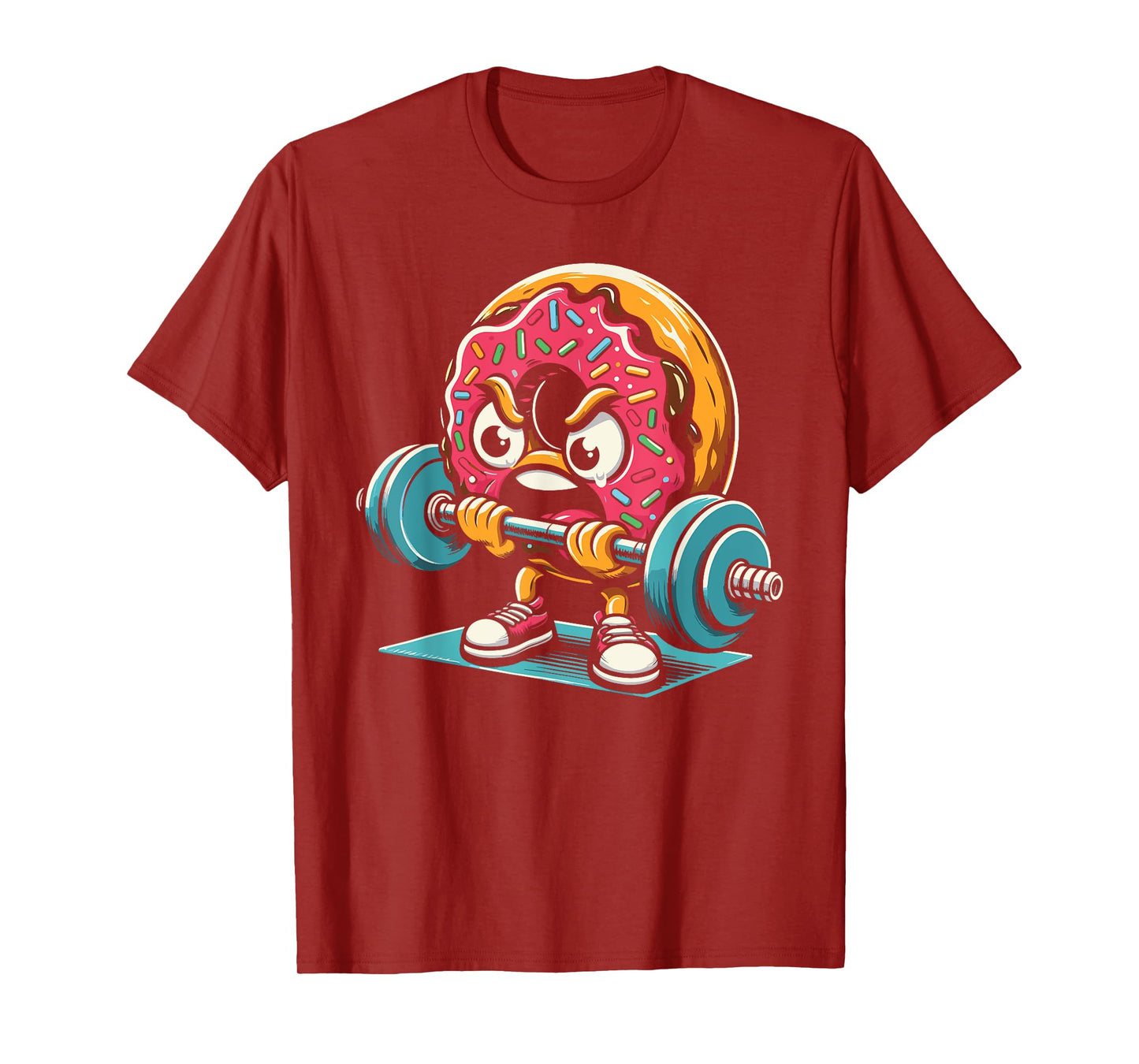 Donut Lifting Weights Funny Gym Workout Weightlifting T-Shirt