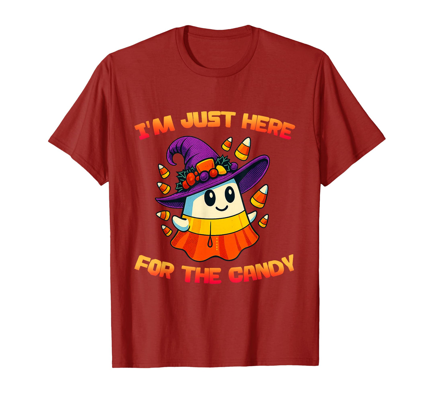 I’m Just Here for The Candy Funny Halloween Candy Corn Witch T-Shirt
