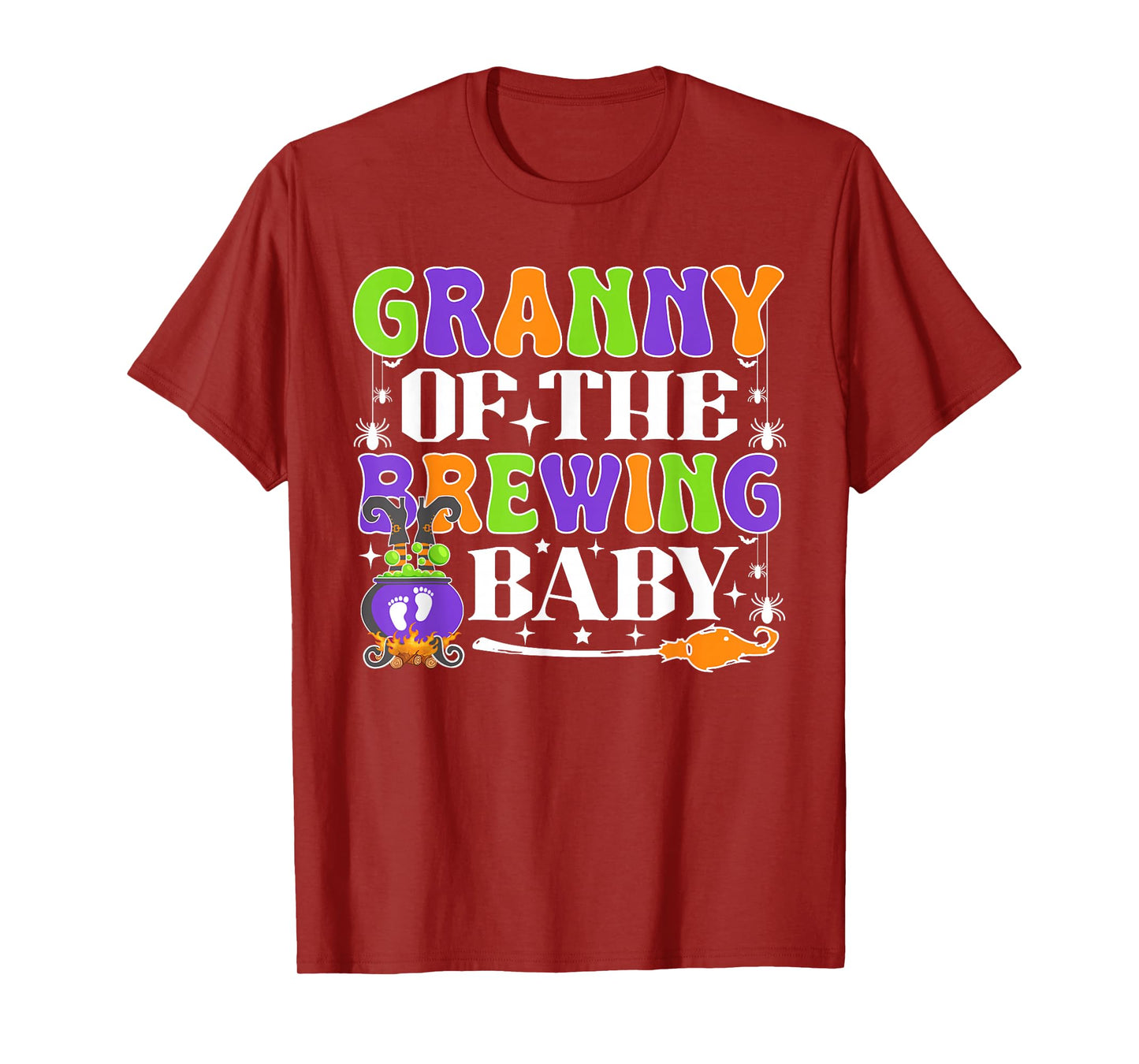 Granny of The Brewing Baby Halloween Witch Baby Shower T-Shirt