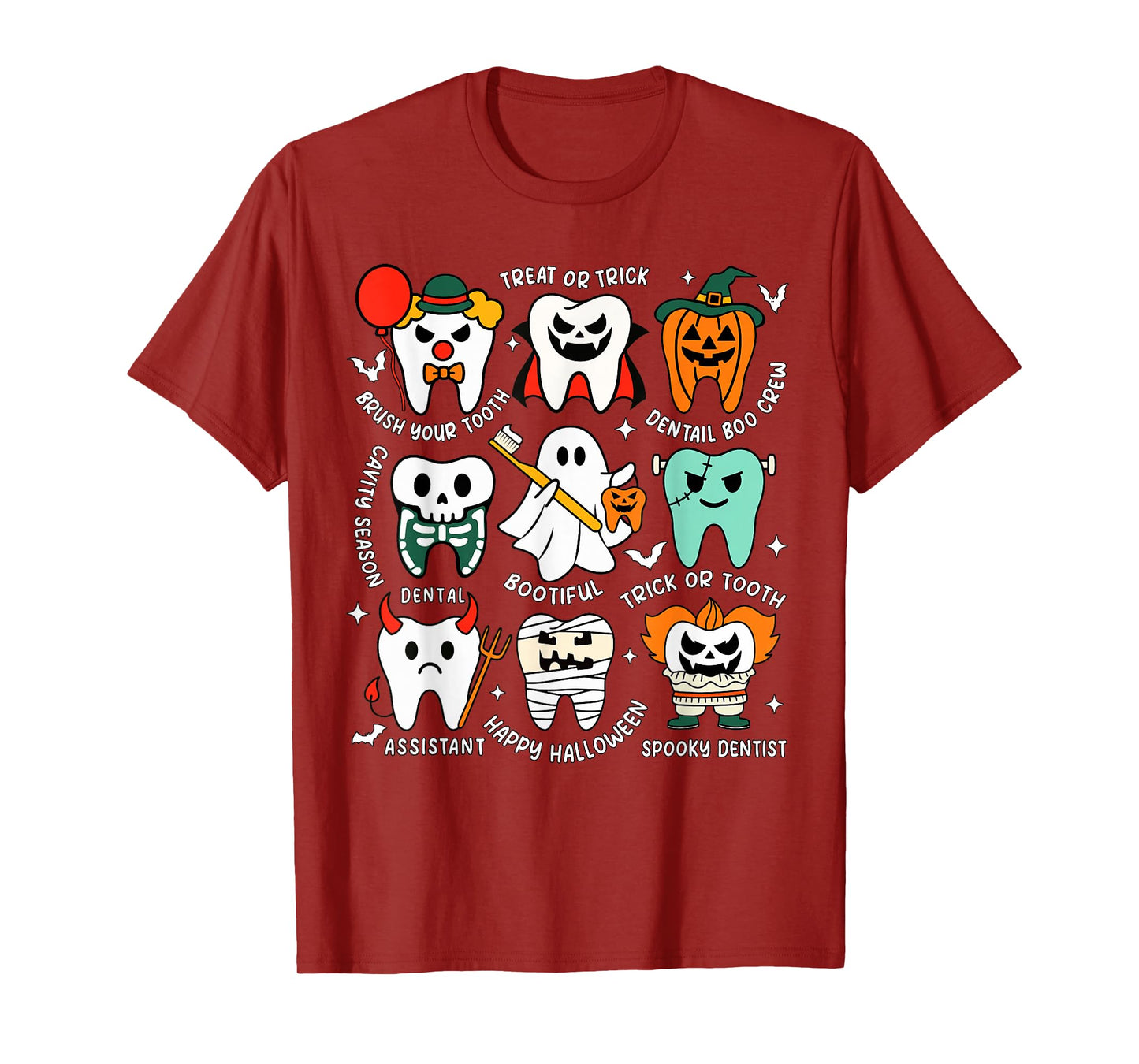 Halloween Dental Boo Crew Dentist Costume Teeth Women Men T-Shirt
