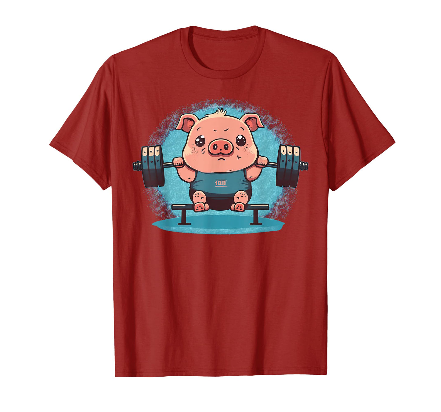 Pig Weightlifting Funny Fitness Gym Pig T-Shirt