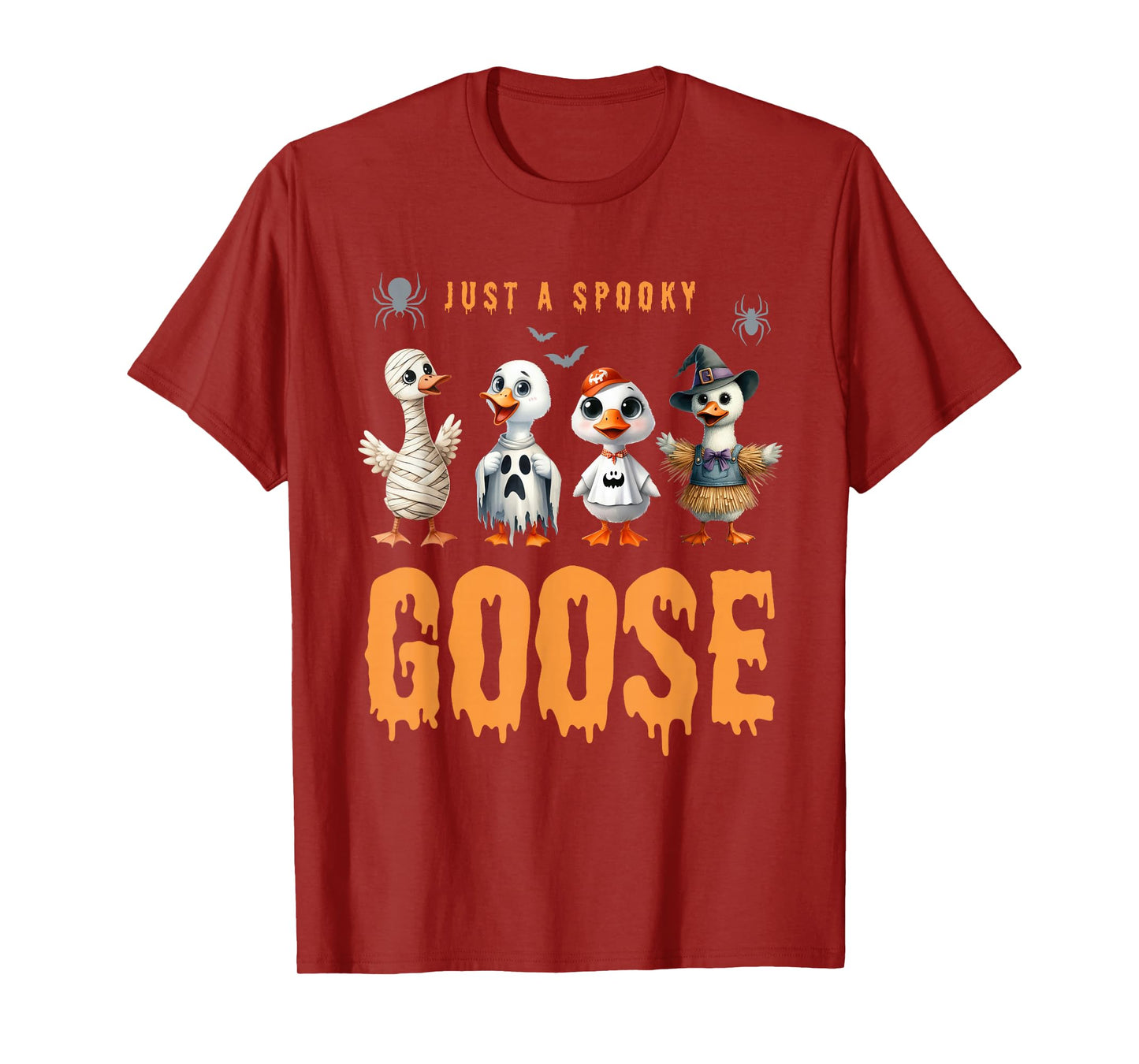 Just A Spooky Goose Funny Halloween Animals Trick Or Treat T-Shirt