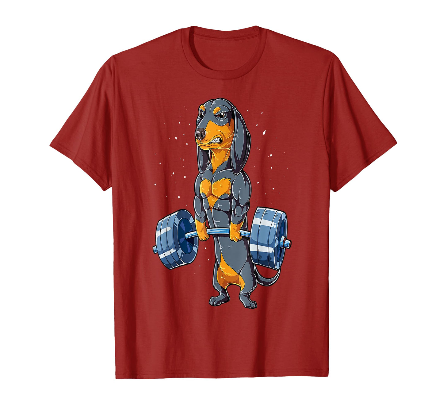 Dachshund Weightlifting Funny Bodybuilder Weight Lifter T-Shirt
