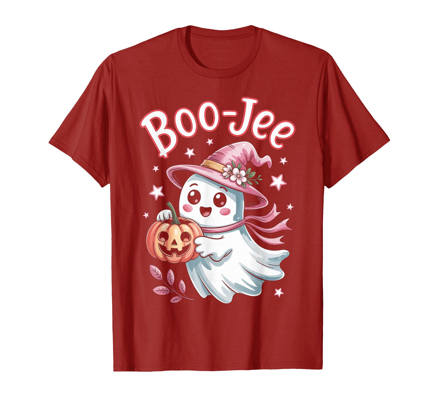 Pink Halloween Ghist Witch Pumpkin Boo Boo-JEE Bougie Girls T-Shirt
