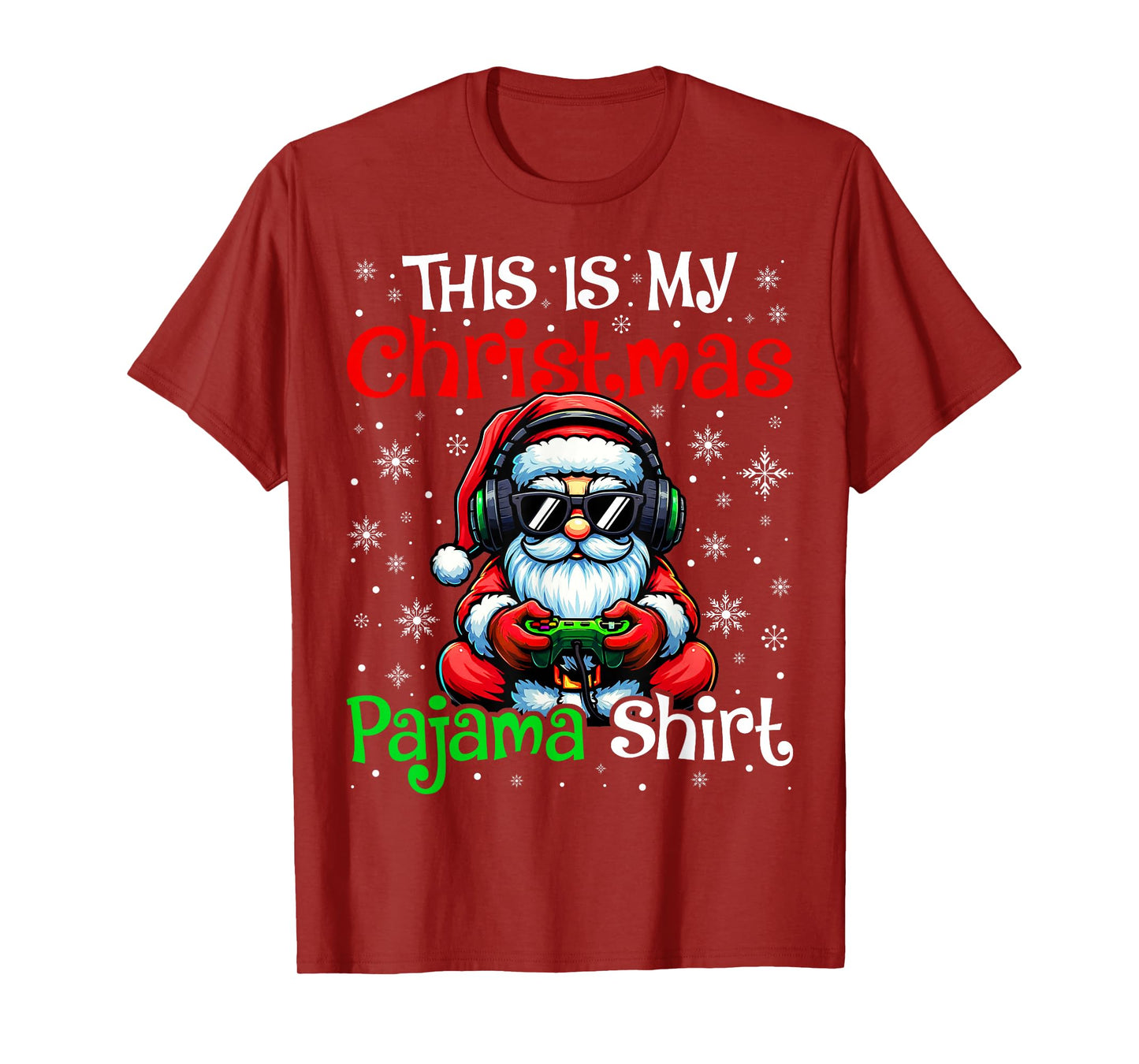 This is My Christmas Pajamas Shirts Santa Xmas Men Kid T-Shirt