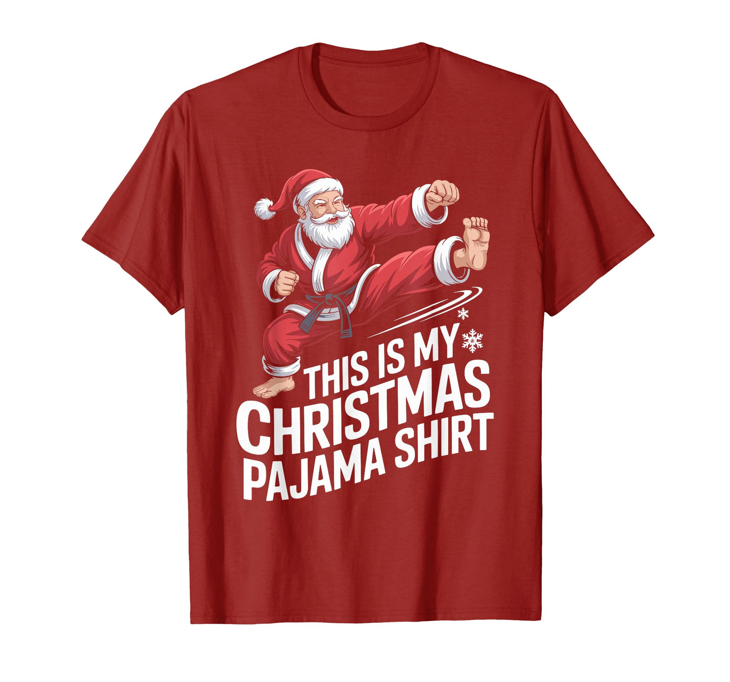 Funny Santa Claus Karate Christmas Martial Arts for Men T-Shirt