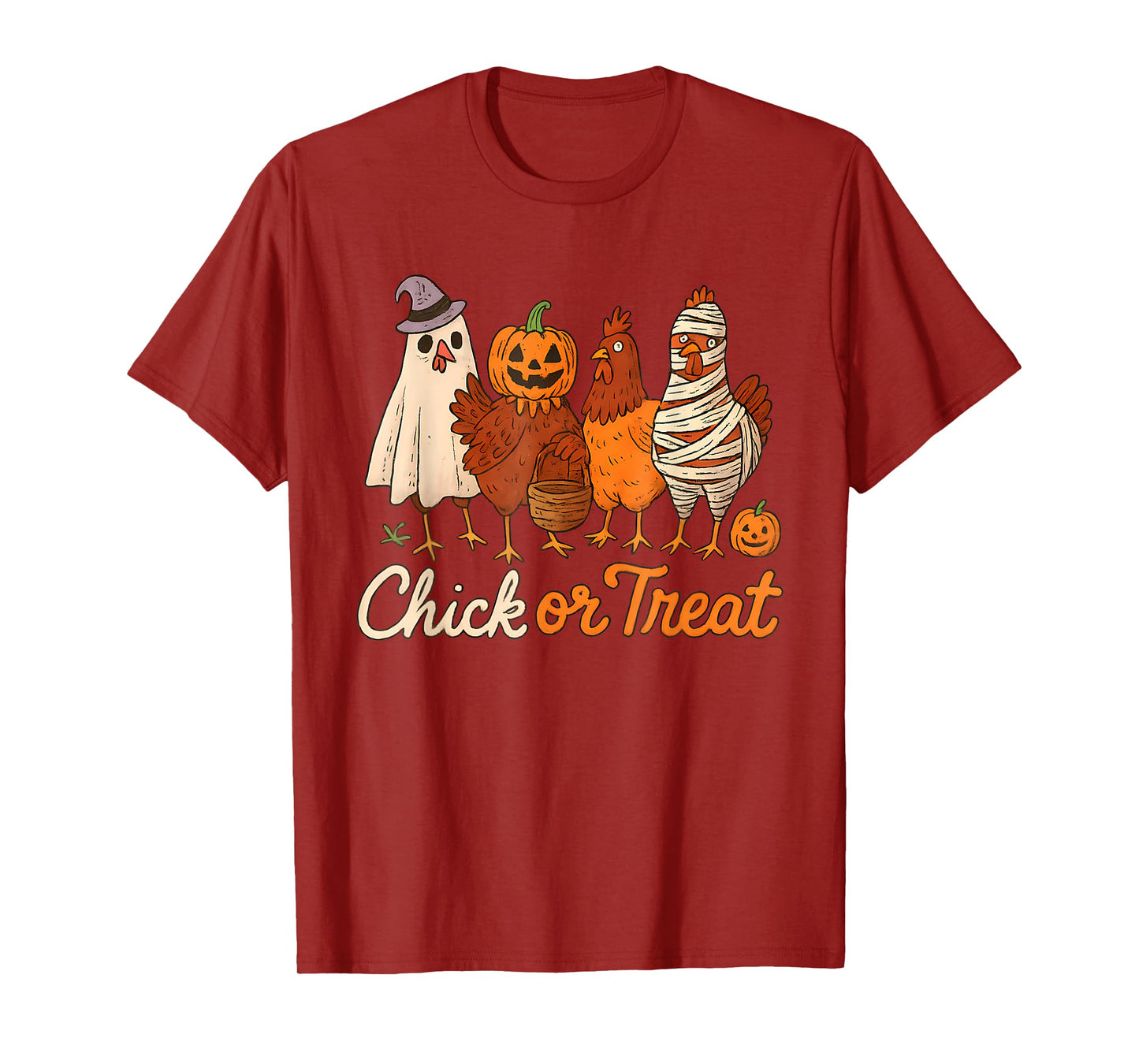 Funny Witch Spooky Chicken Halloween Costume Chick Or Treat T-Shirt