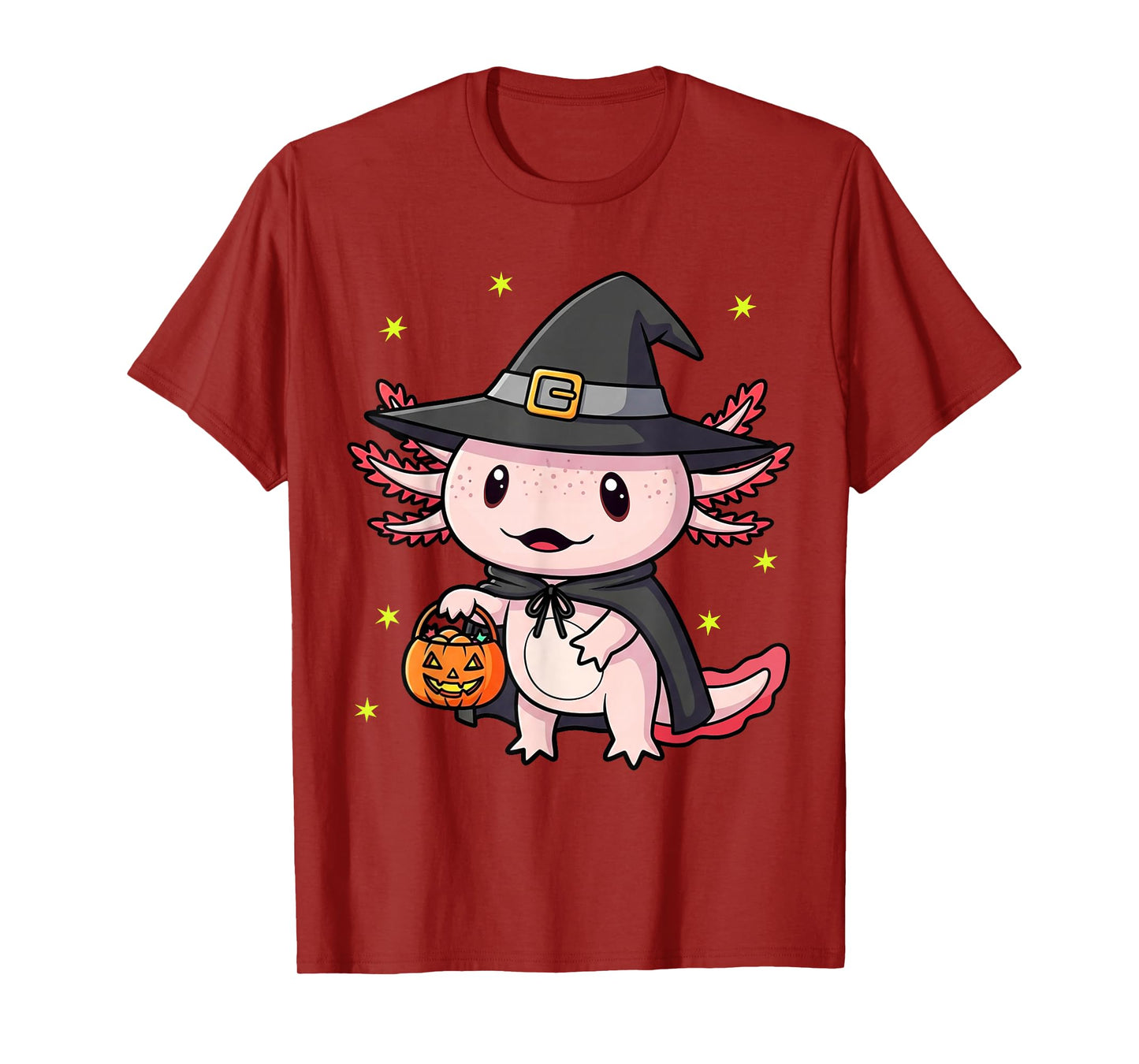 Trick or Treat A Lotl Axolotl Halloween Costume Witch Girls T-Shirt