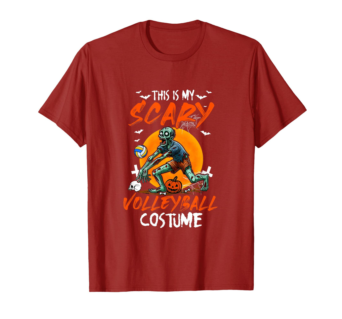 My Scary Volleyball Costume Halloween Player Matching Team T-Shirt