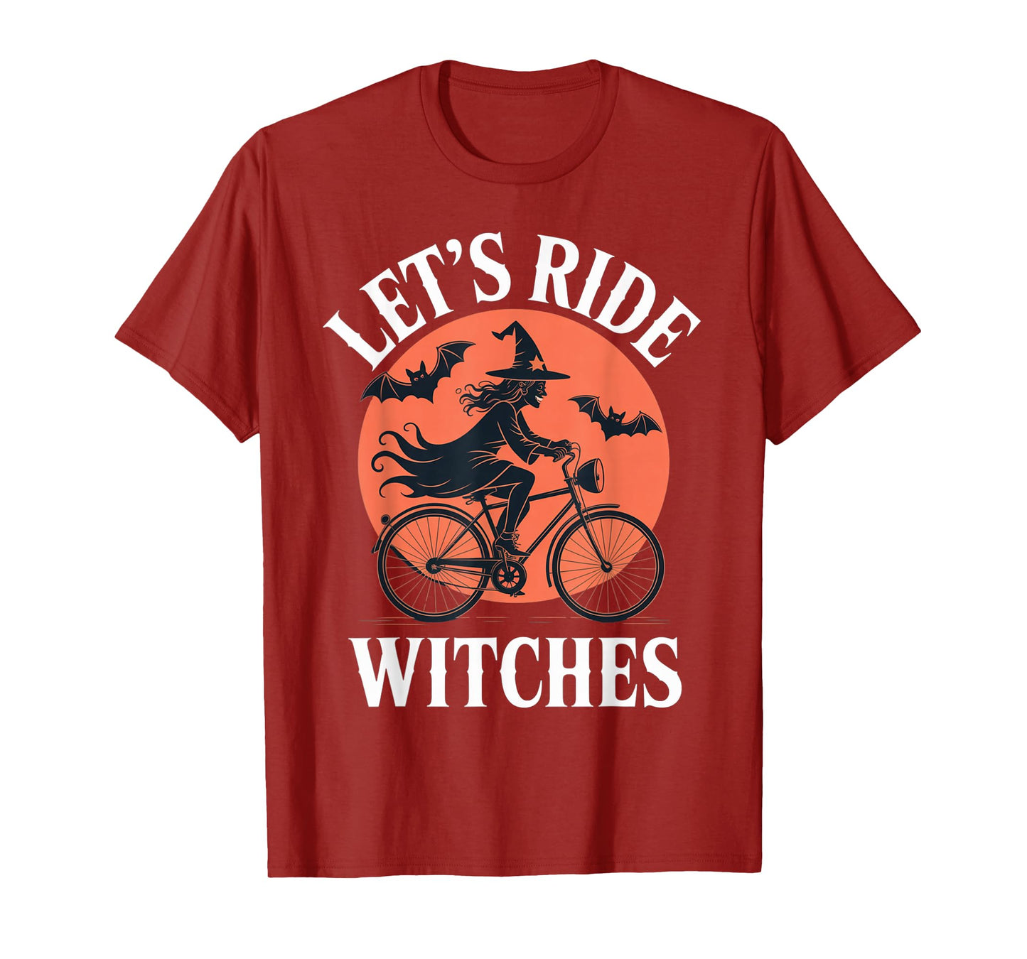 Let’s Ride Witches Funny Halloween Witch Bicycle Outfit T-Shirt