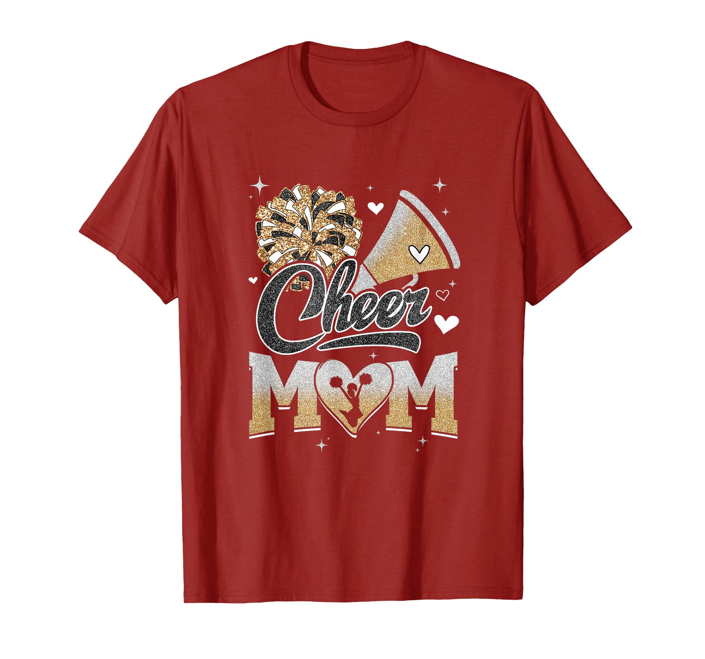 Cheer Mom Cheerleading Football For Women Graphic T-Shirt