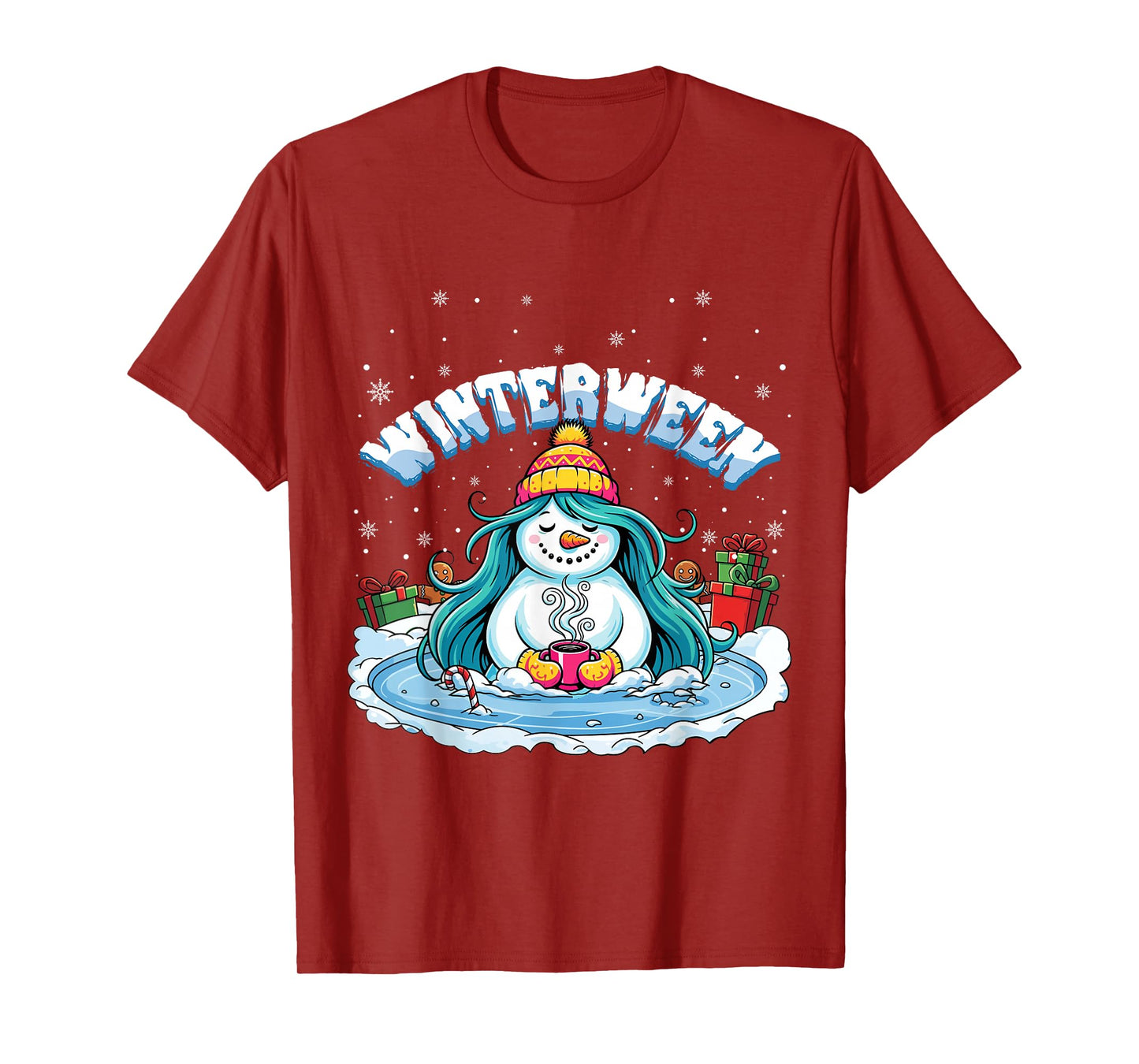 Winterween Winter Halloween Christmas Snow Man T-Shirt