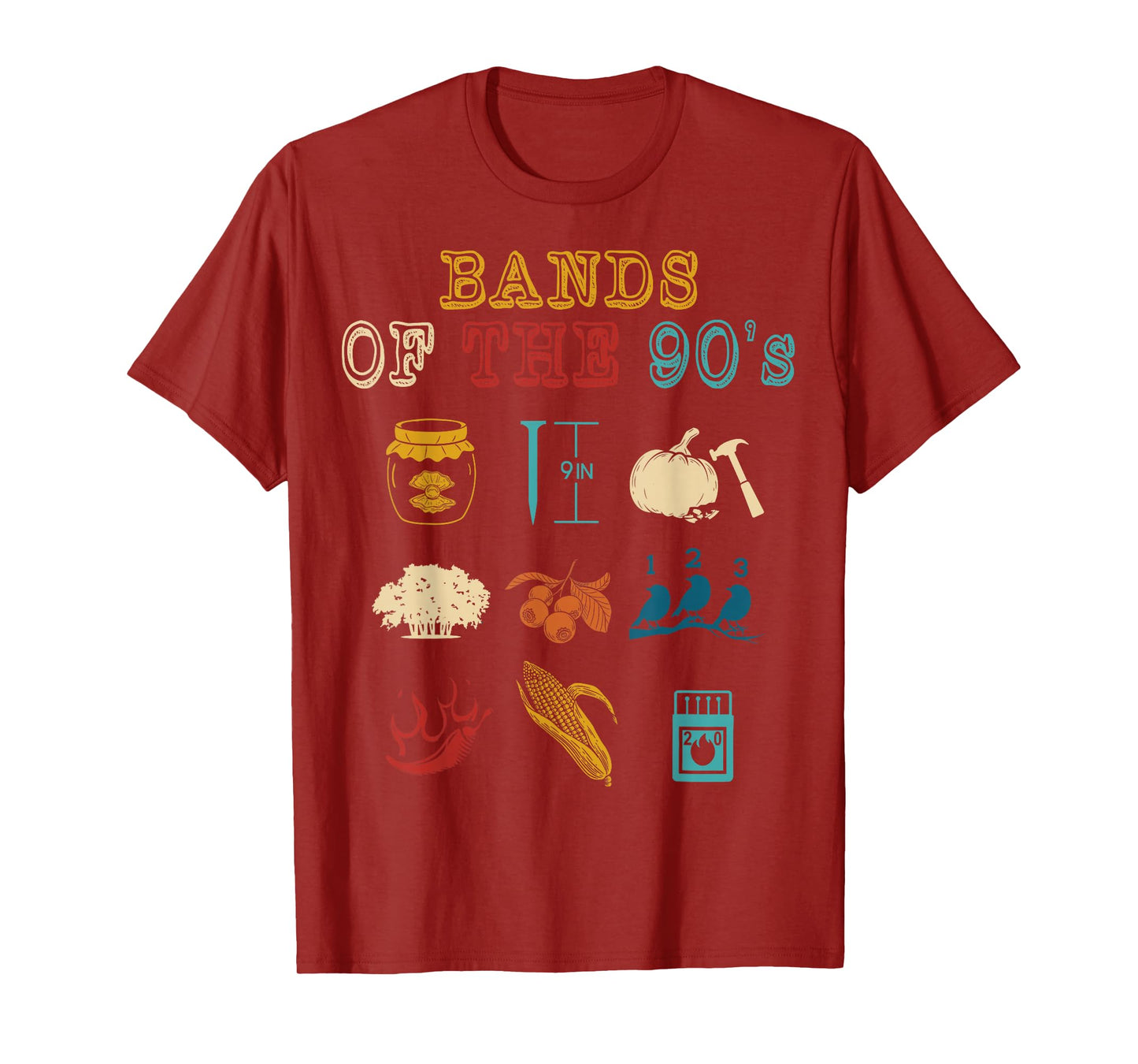 Retro 1990s Bands - Music - 90s Music Lover T-Shirt