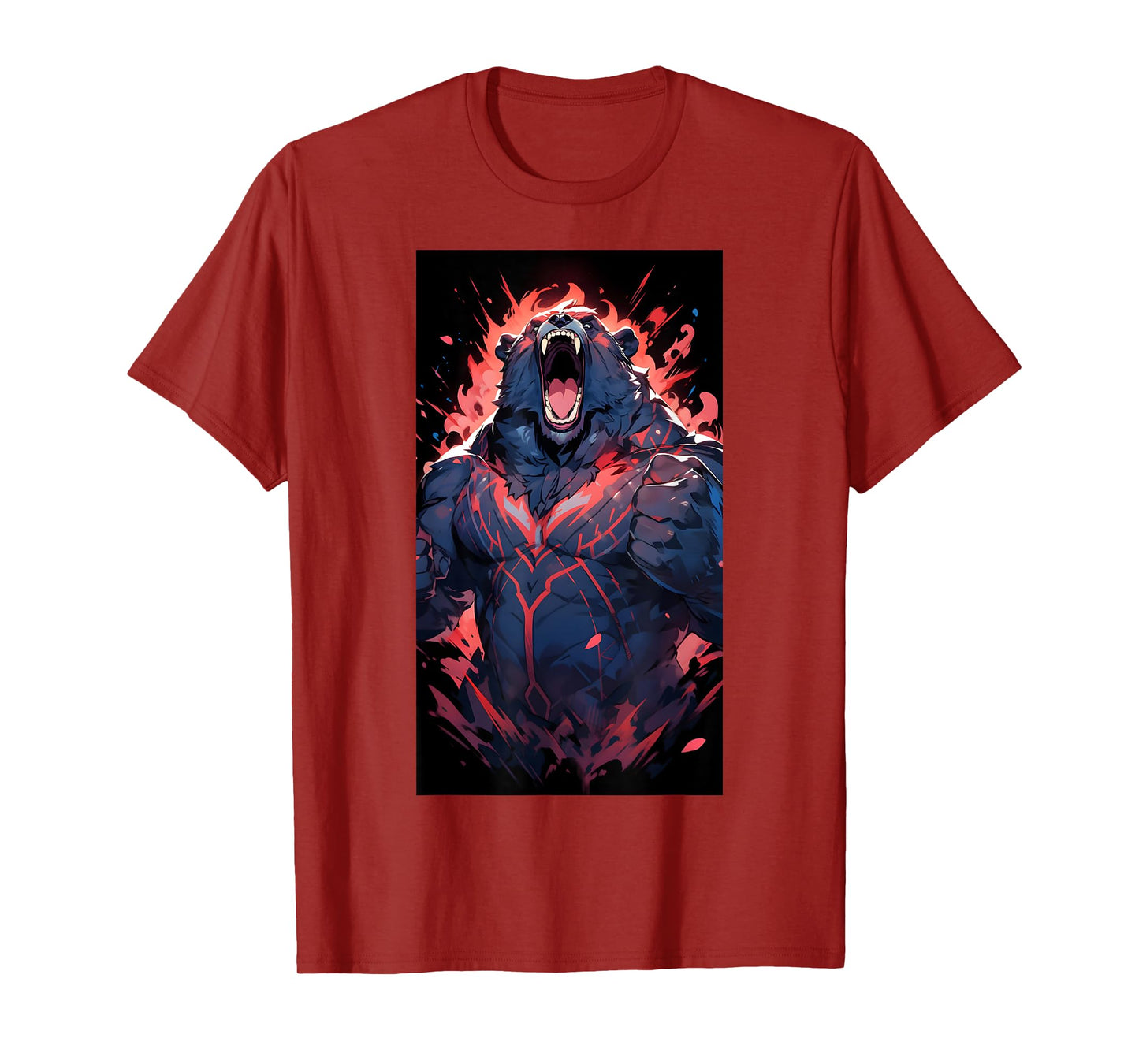 Bodybuilding Fitness Gym Bodybuilder Bear Anime Workout T-Shirt