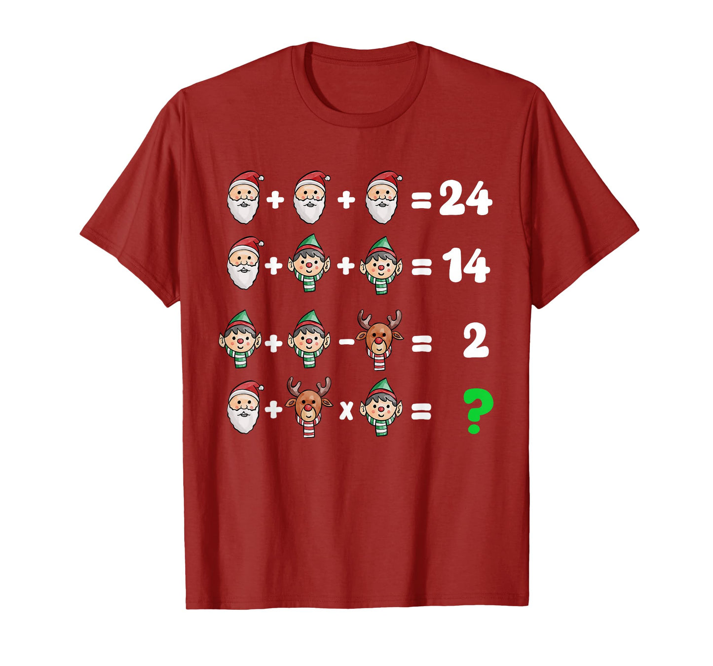 Order of Operations Quiz Christmas Math Teacher Xmas Math T-Shirt