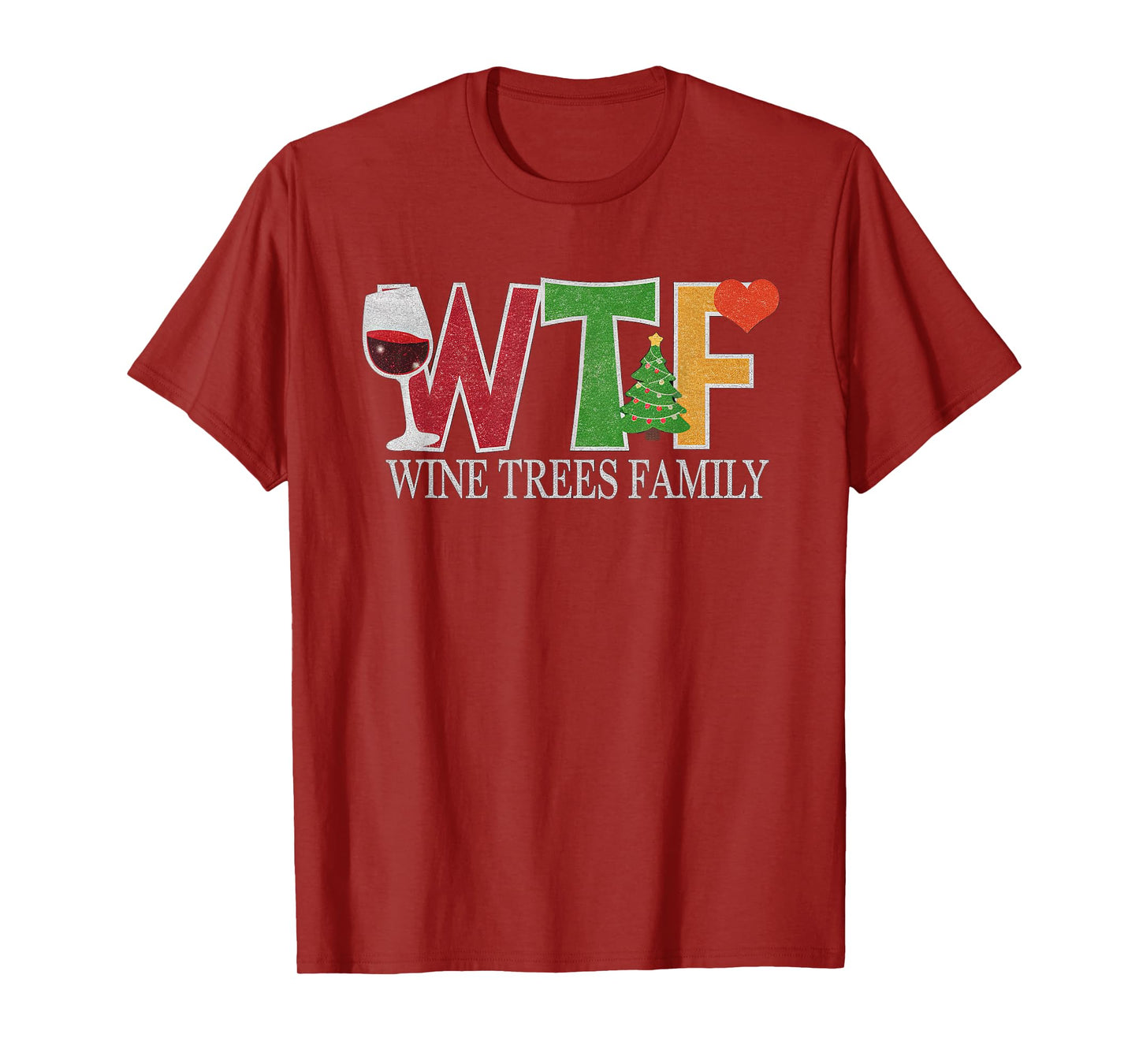 Christmas WTF Wine Trees Family Santa Christmastree T-Shirt